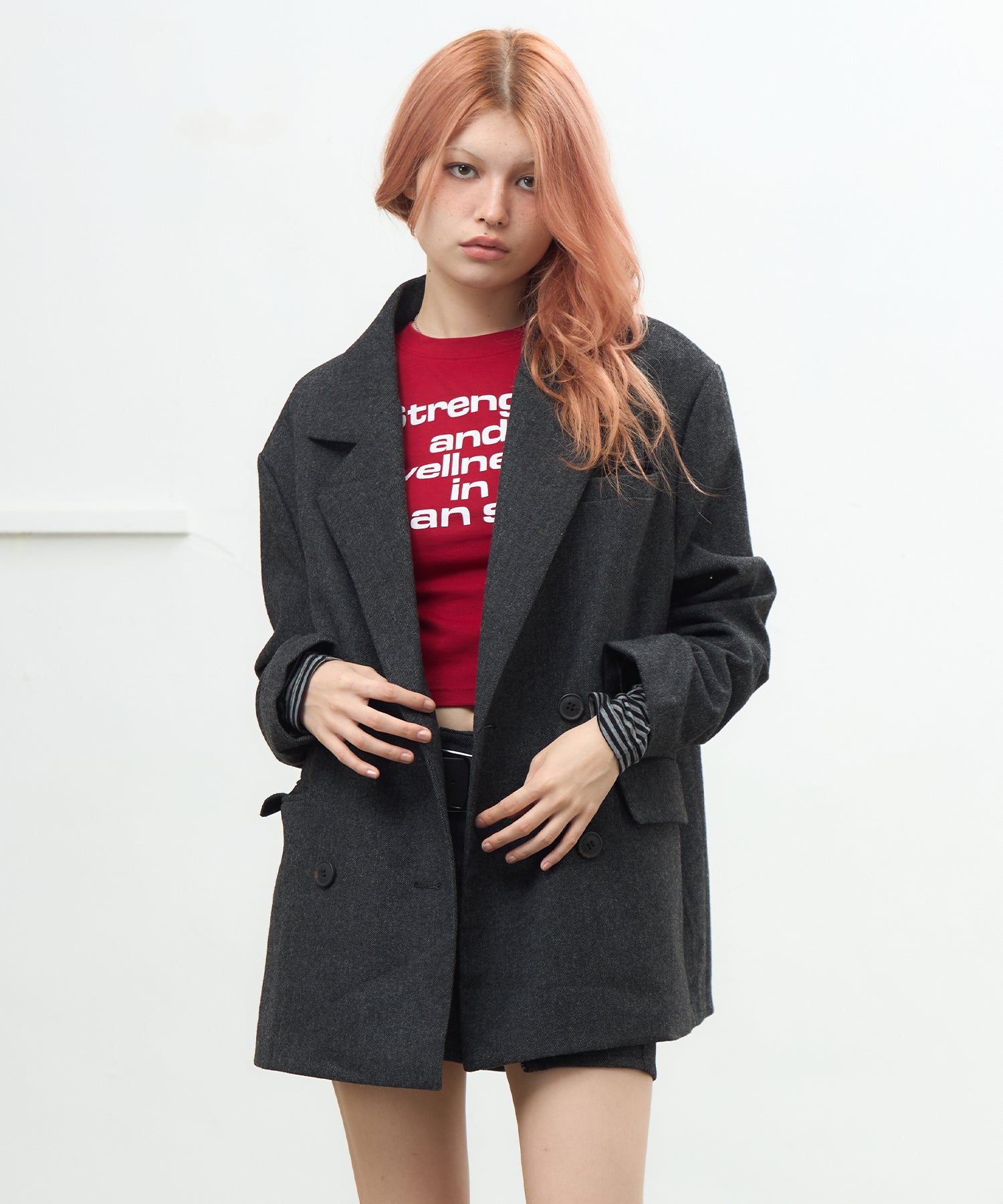 MODEL:170cm/COLOR:BLACK/SIZE:M