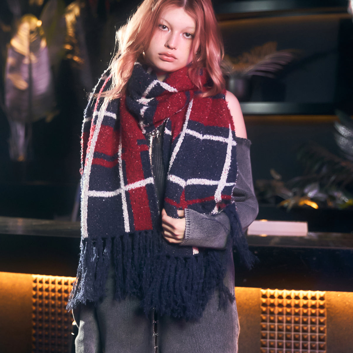 アソートジャガードニットマフラー｜ACLENT（アクレント）