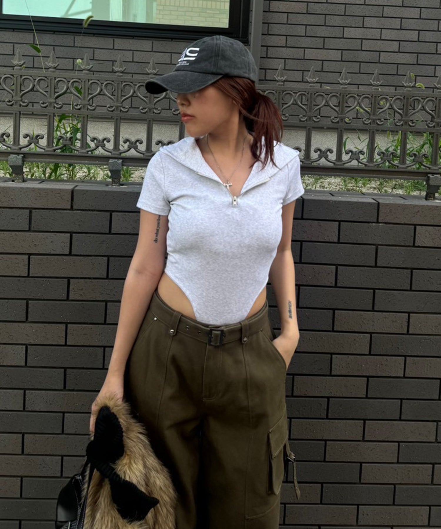 STAFF:158cm/COLOR:LIGHT GRAY/SIZE:F