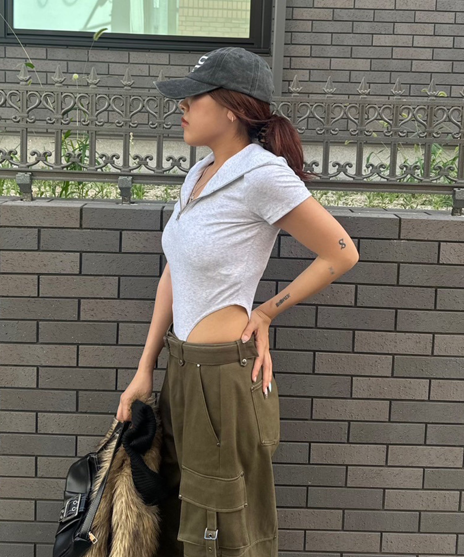 STAFF:158cm/COLOR:LIGHT GRAY/SIZE:F