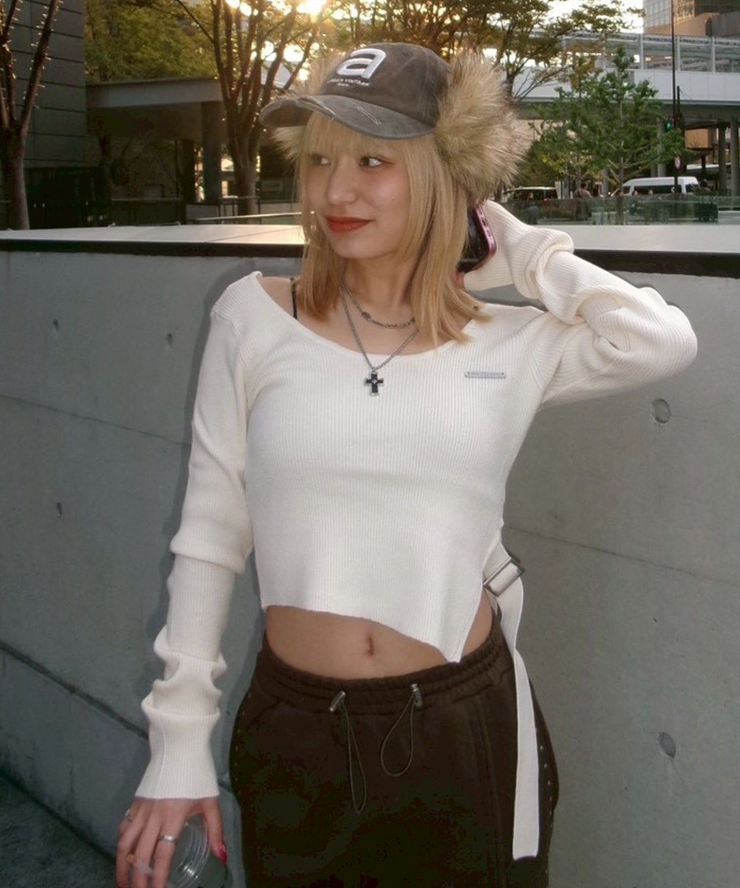 STAFF:151cm/COLOR:WHITE/SIZE:F