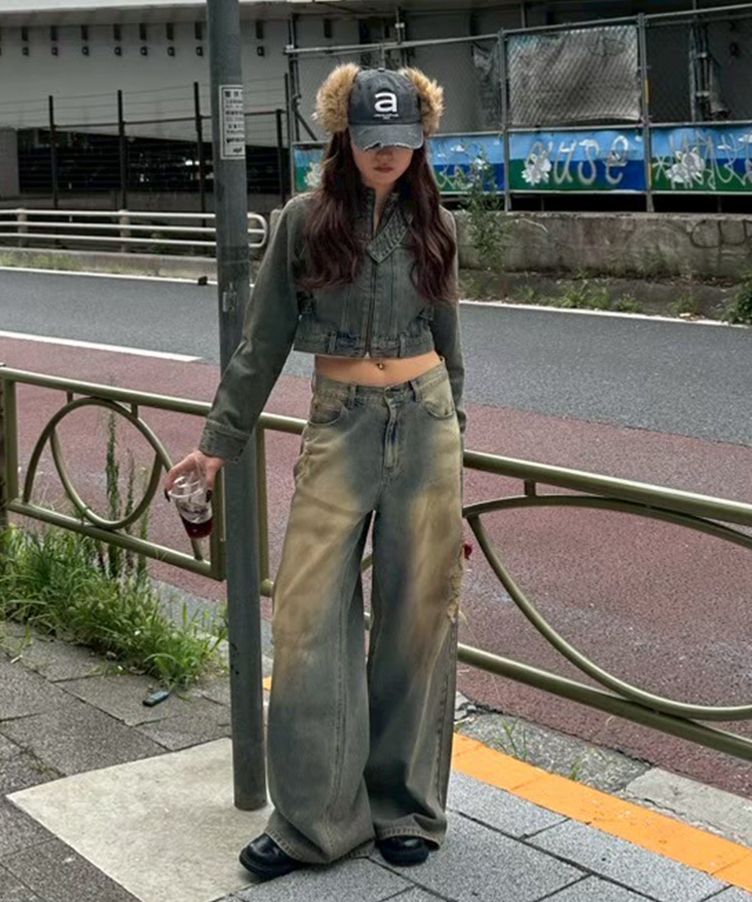 MODEL:170cm/COLOR:BLUE/SIZE:M