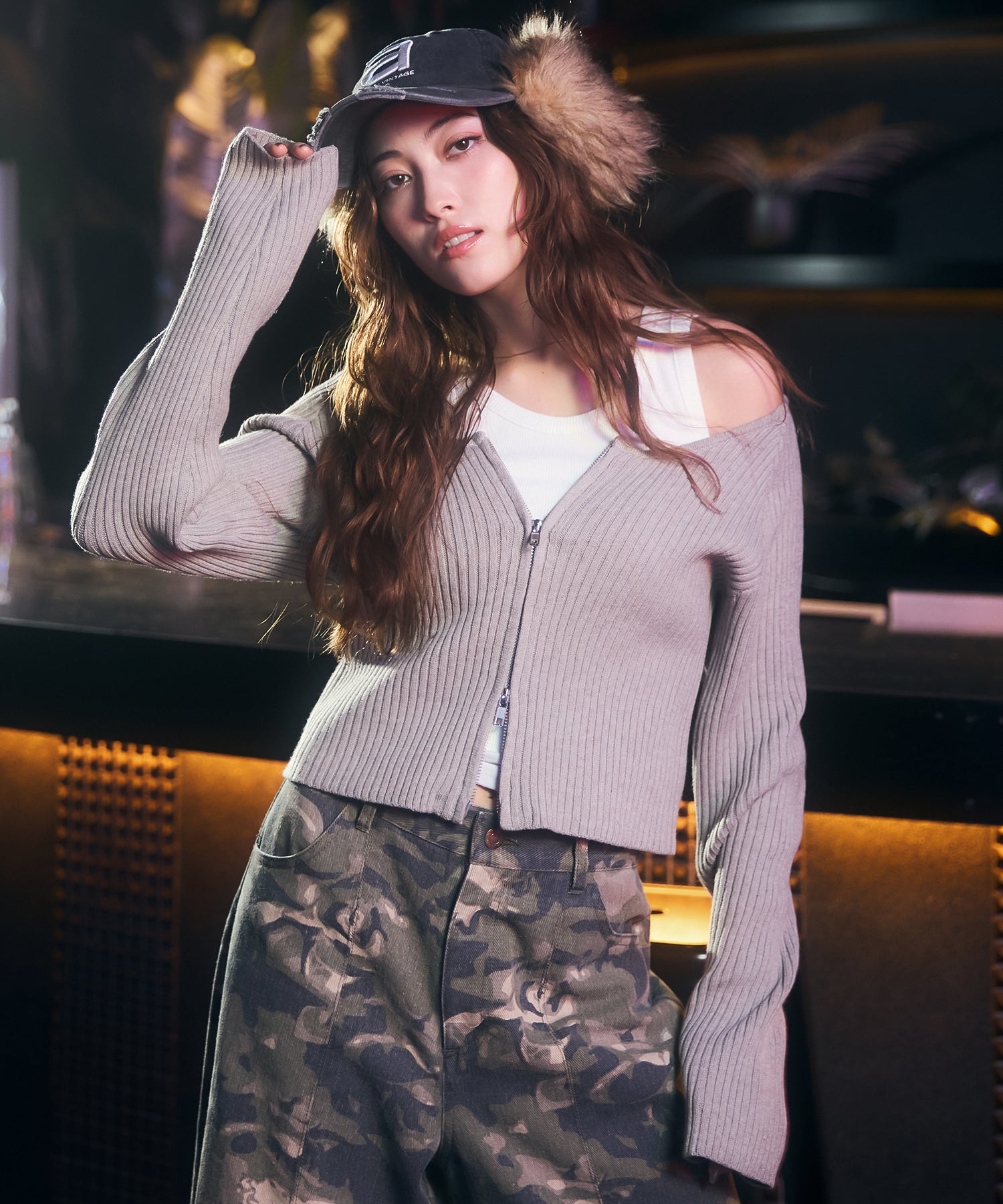 MODEL:163cm/COLOR:GRAY/SIZE:F