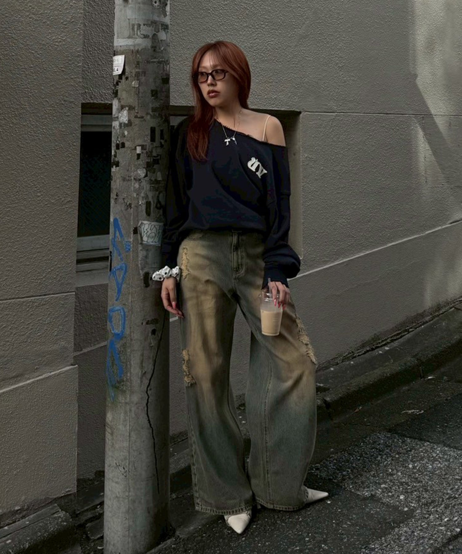 STAFF:158cm/COLOR:BLUE/SIZE:24