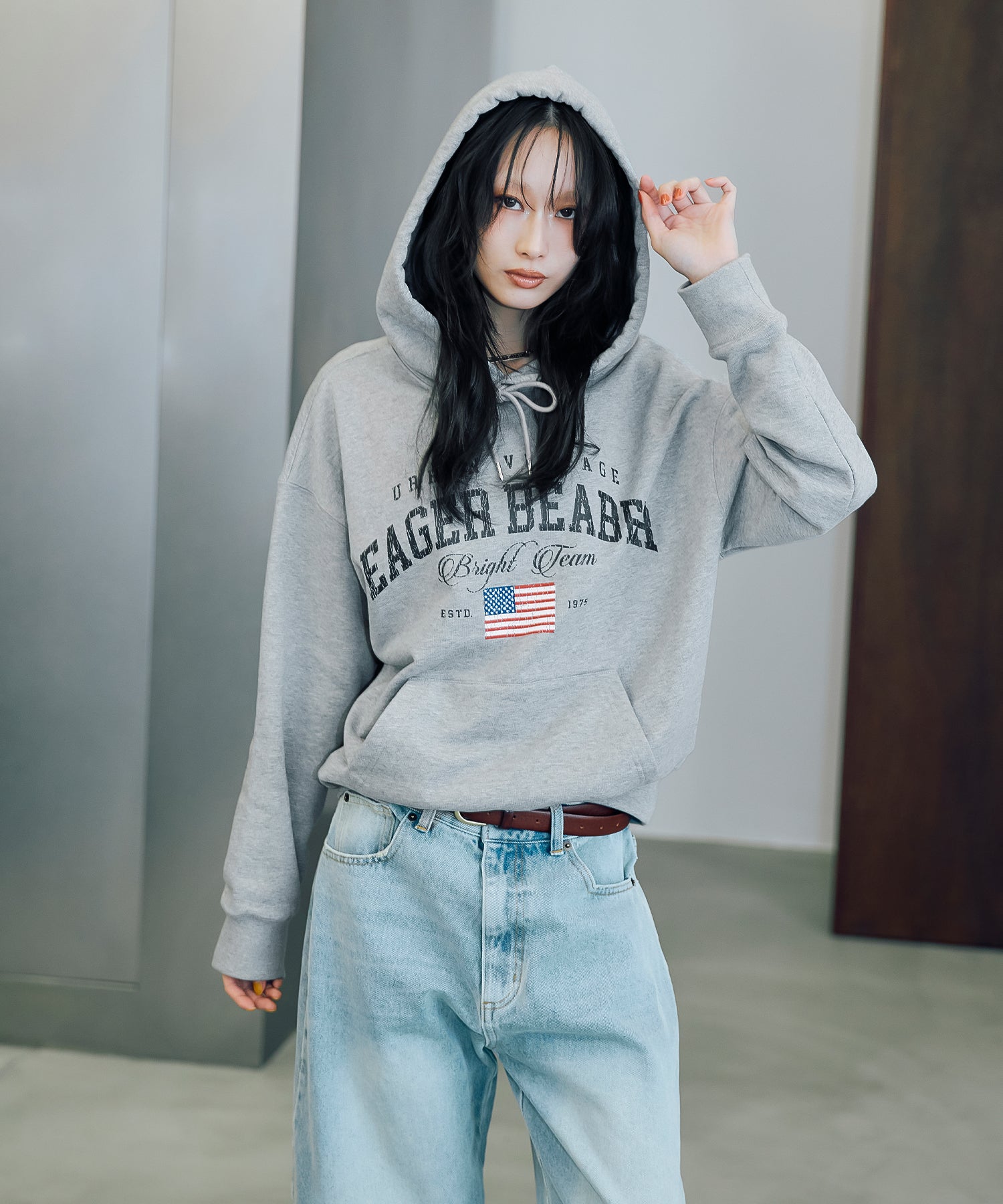 MODEL:170cm/COLOR:GRAY/SIZE:F