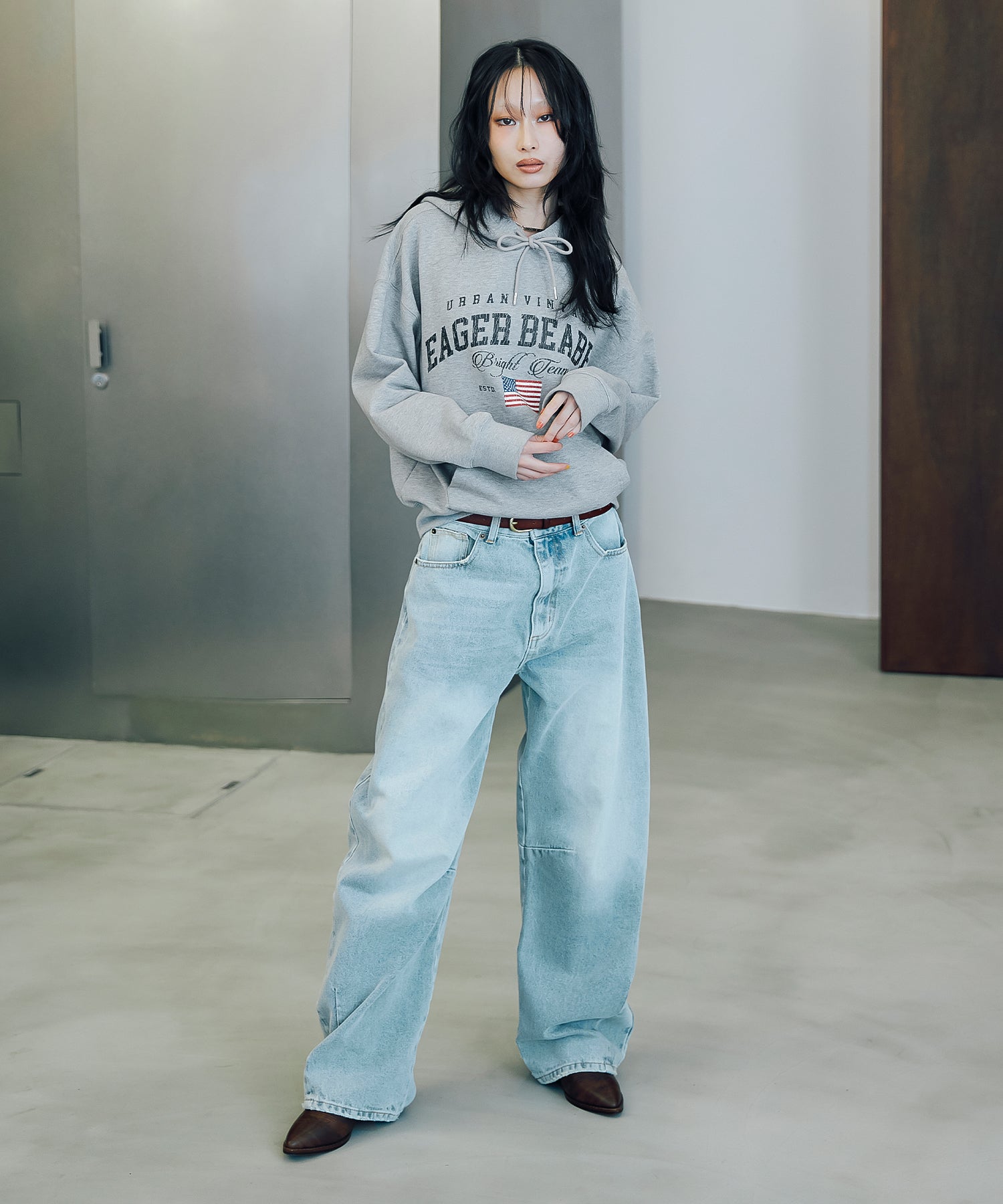 MODEL:170cm/COLOR:GRAY/SIZE:F