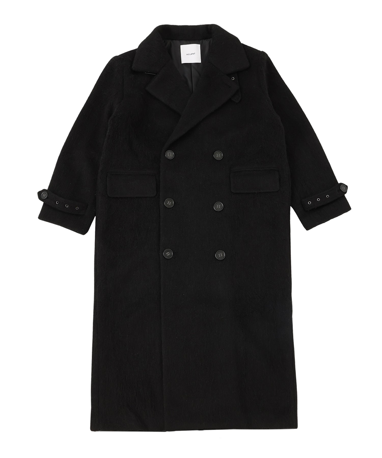 Stand collar shaggy long coat