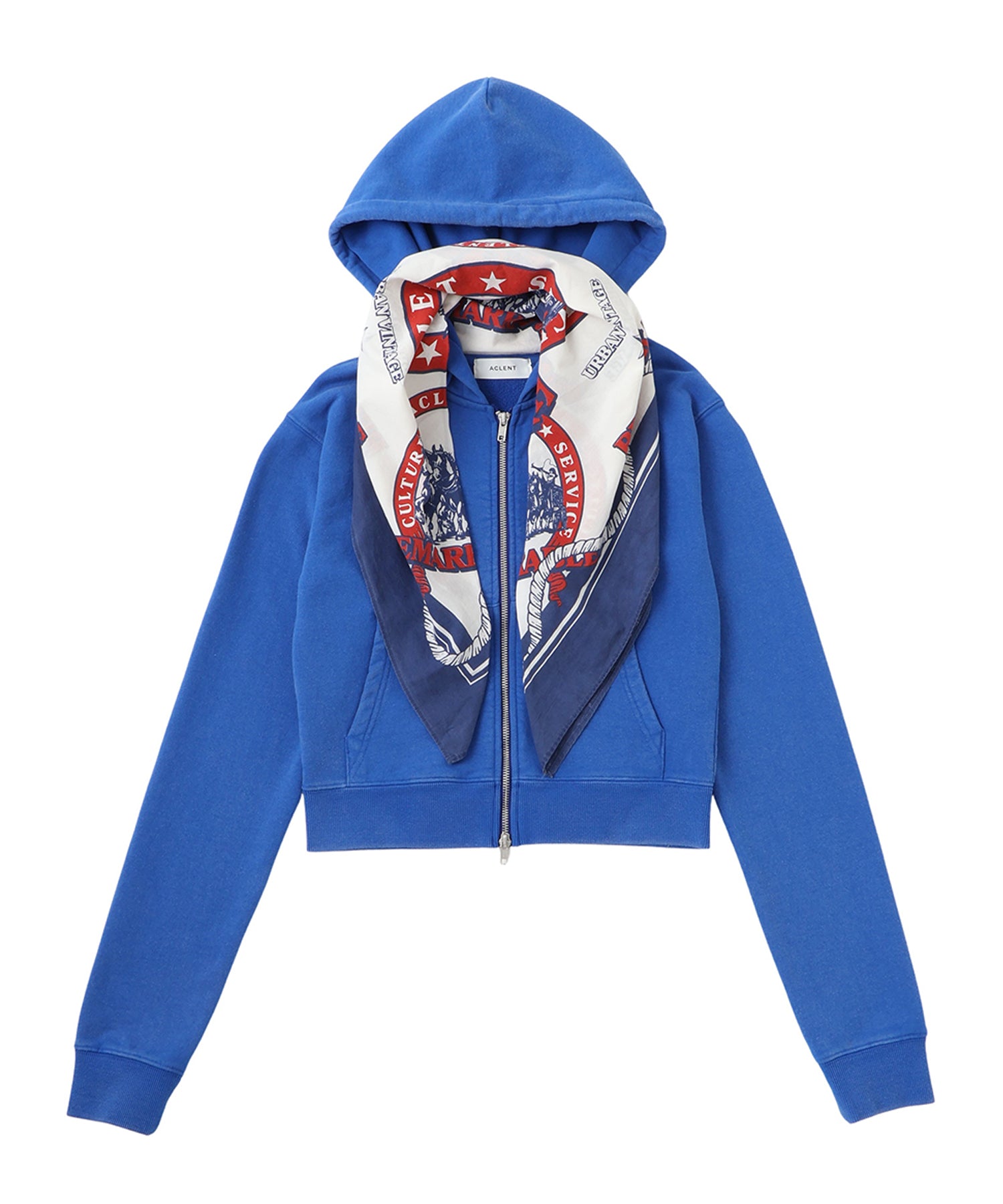 Compact Scarf Zip Hoodie