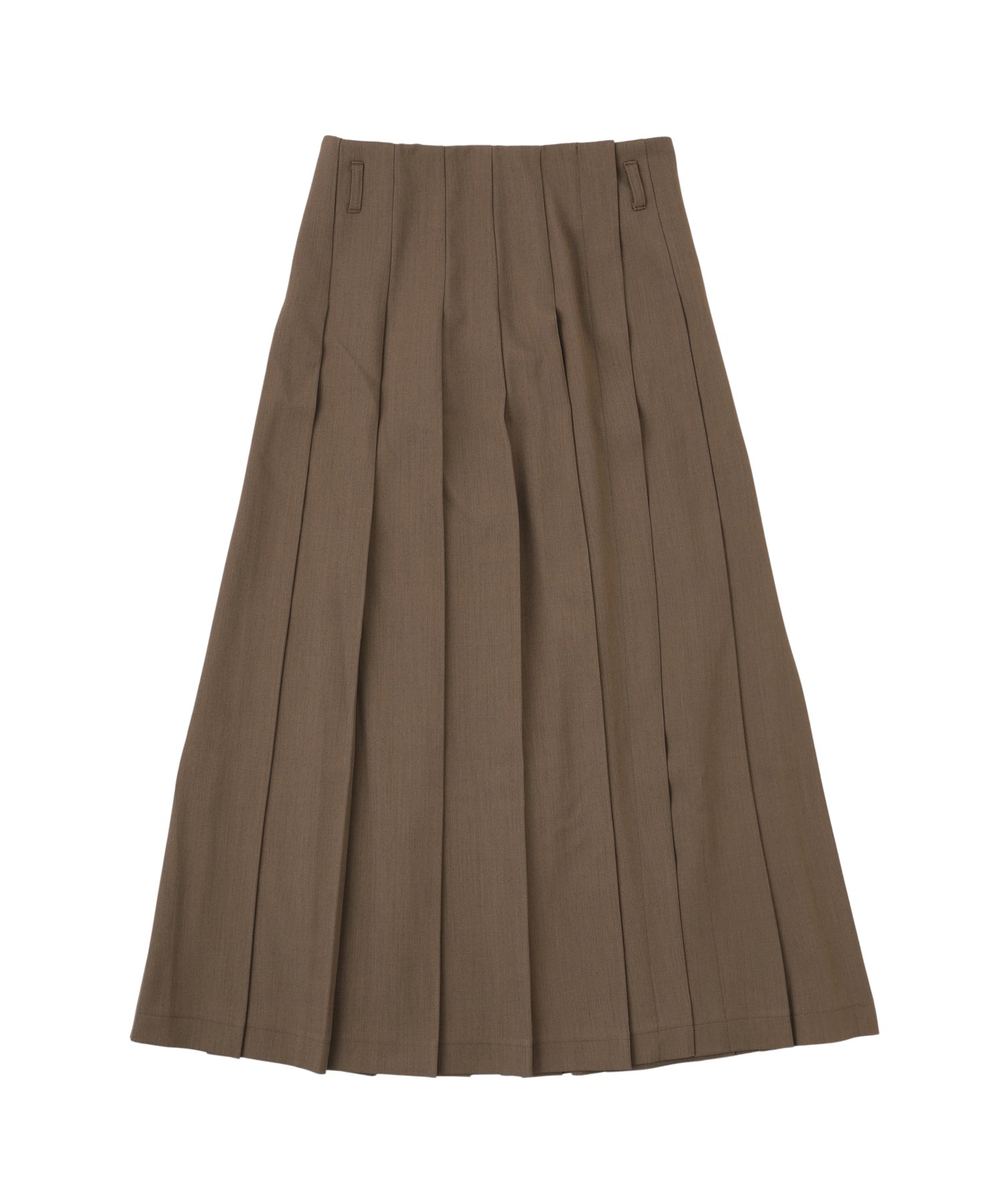 Pleats wrap long skirt