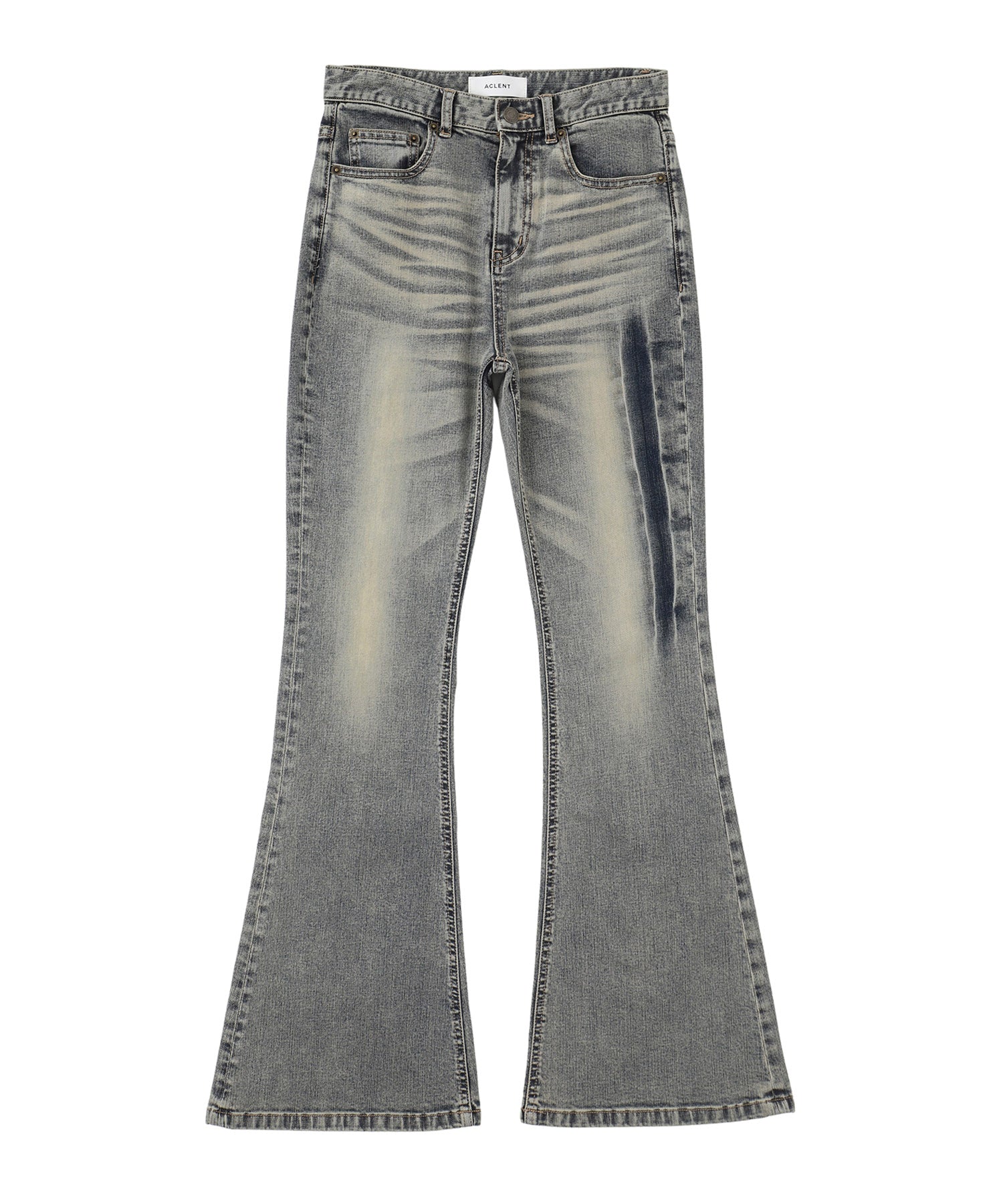 Vintage wash flare jeans