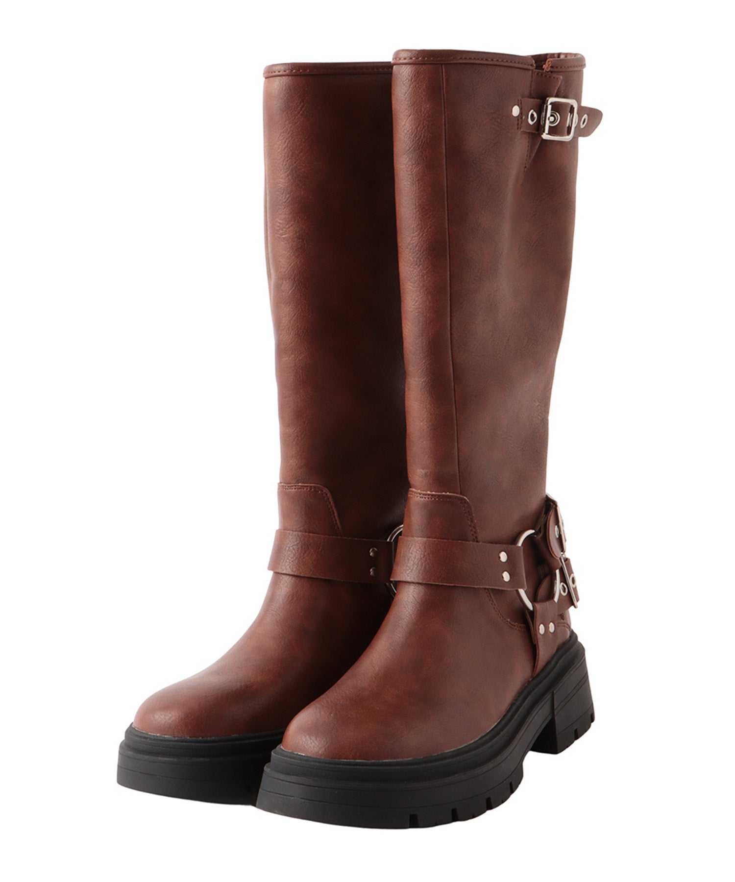 Round buckle long boots Ⅱ