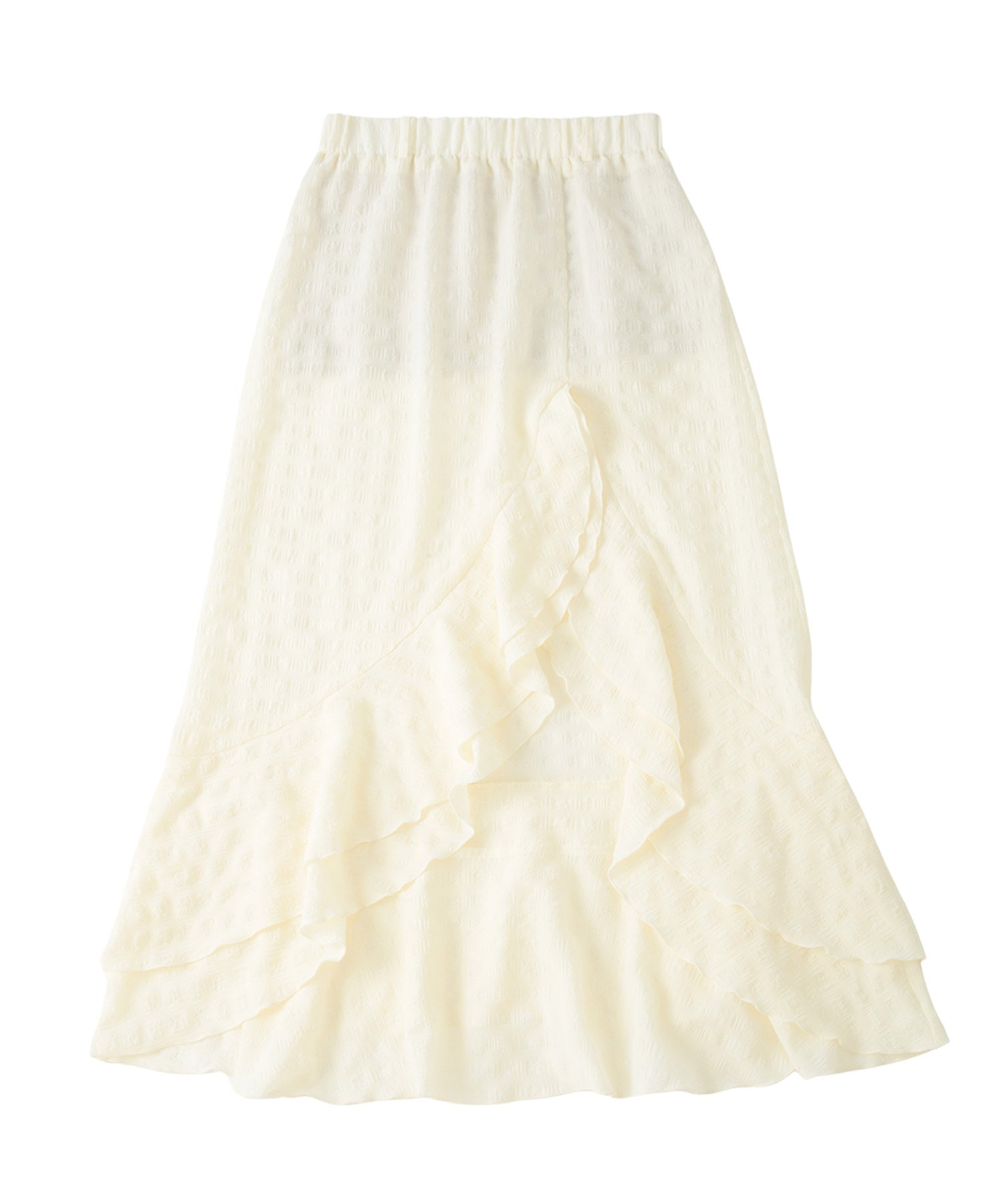 Asymmetry tiered skirt