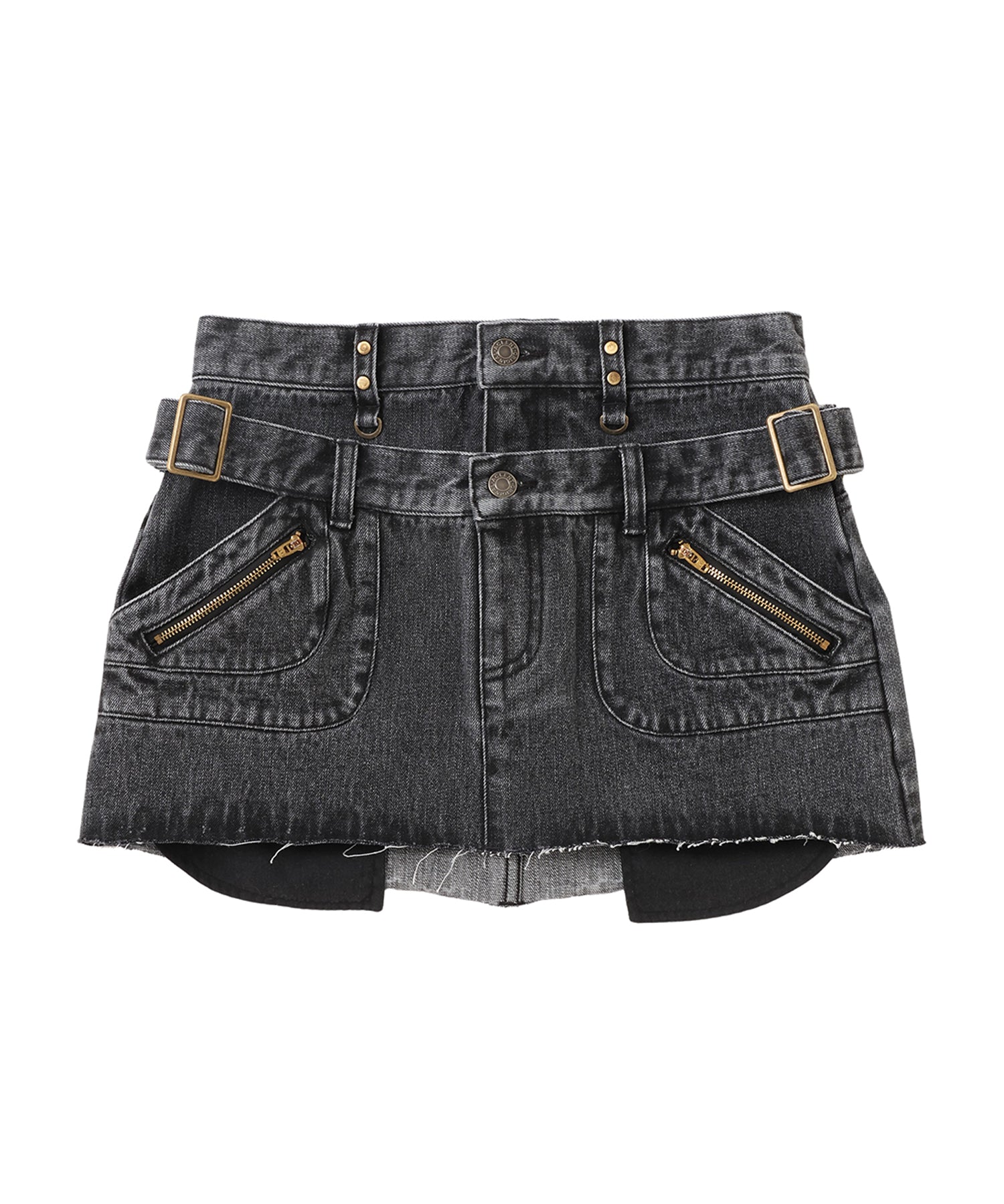 Double-Waist Mini Skirt