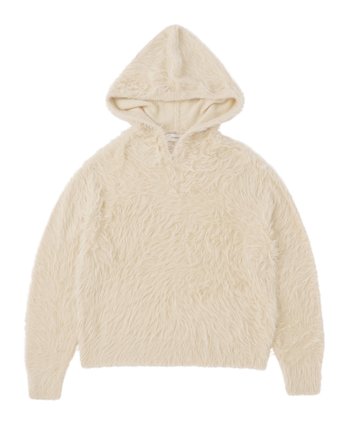 Shaggy knit hoodie