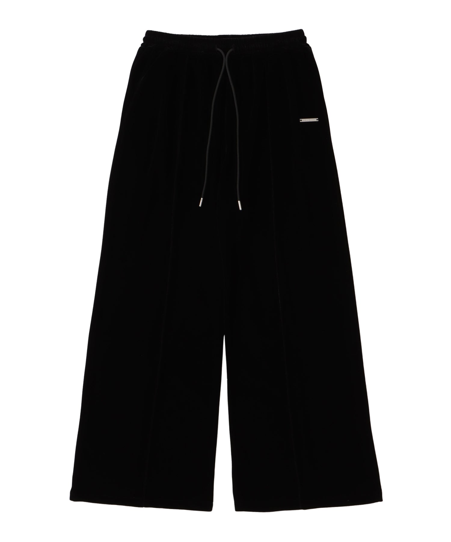 Pin tuck velour pants