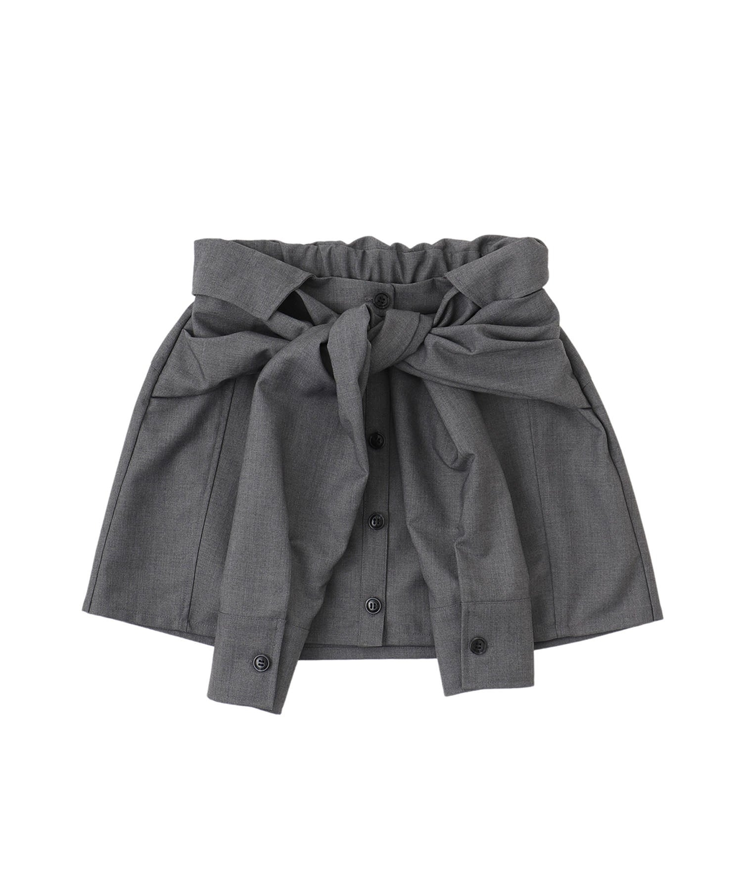 Waist design wrap mini skirt
