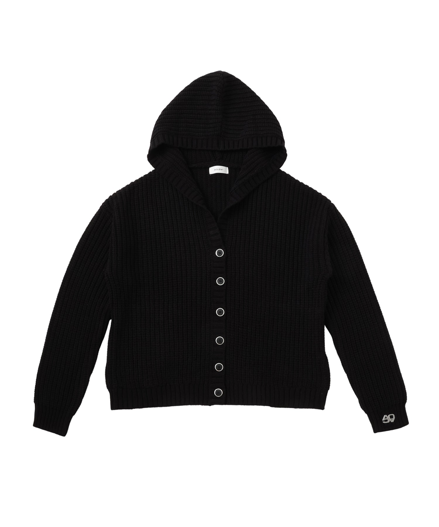 フーデッドニットカーディガン