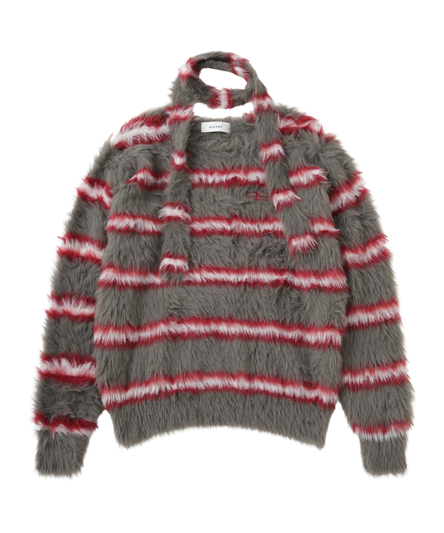 ボーダーシャギーニット