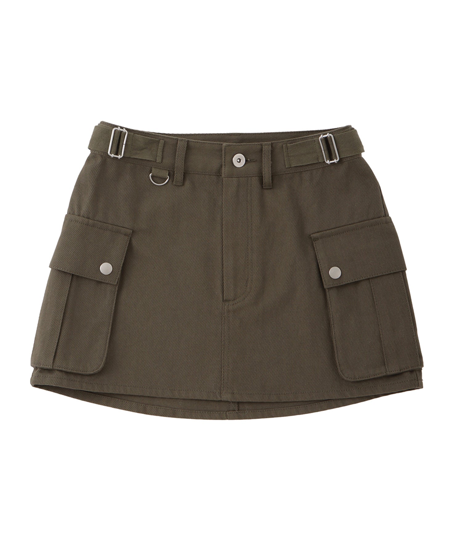 High waist cargo mini skirt