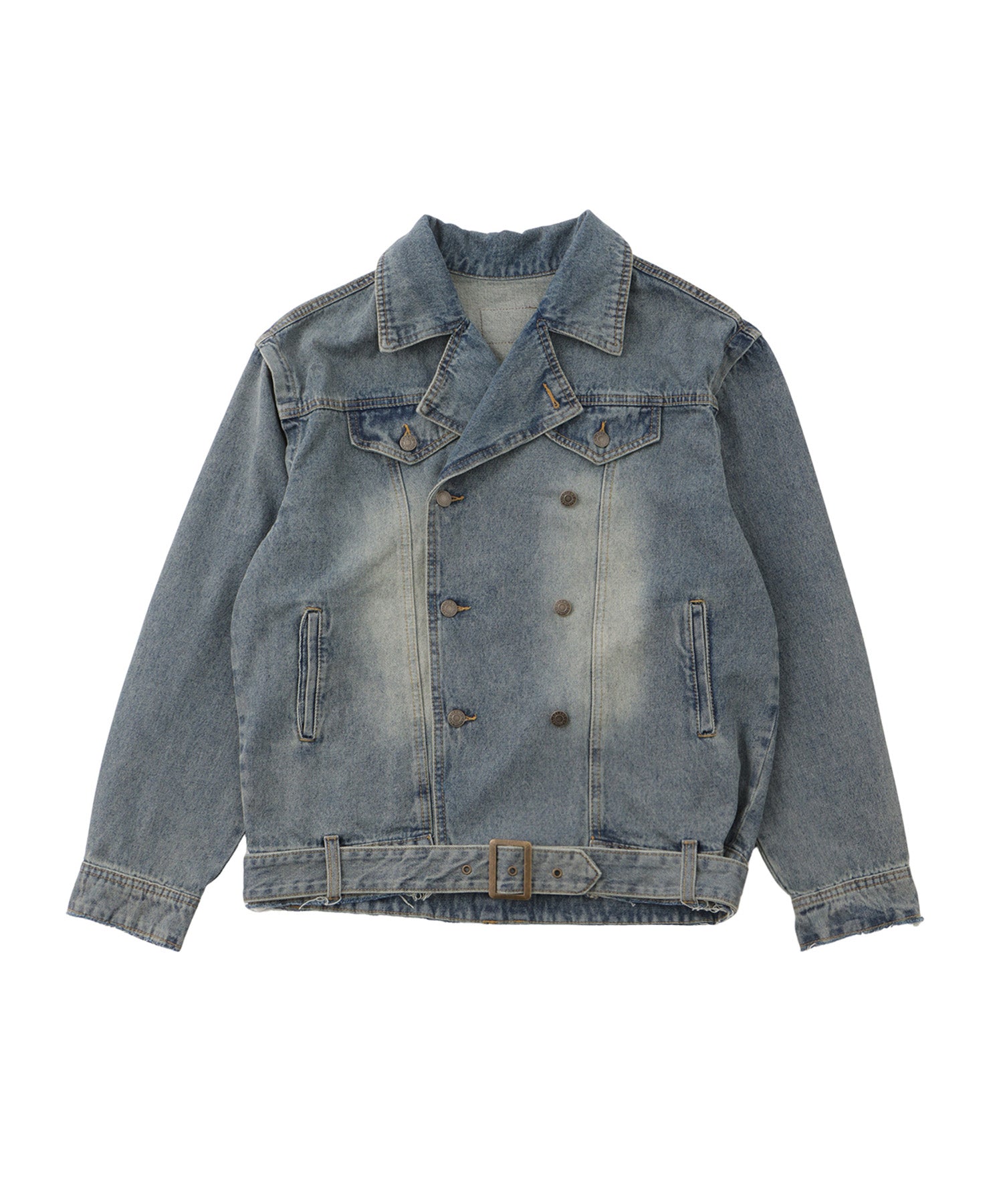 2way denim double jacket