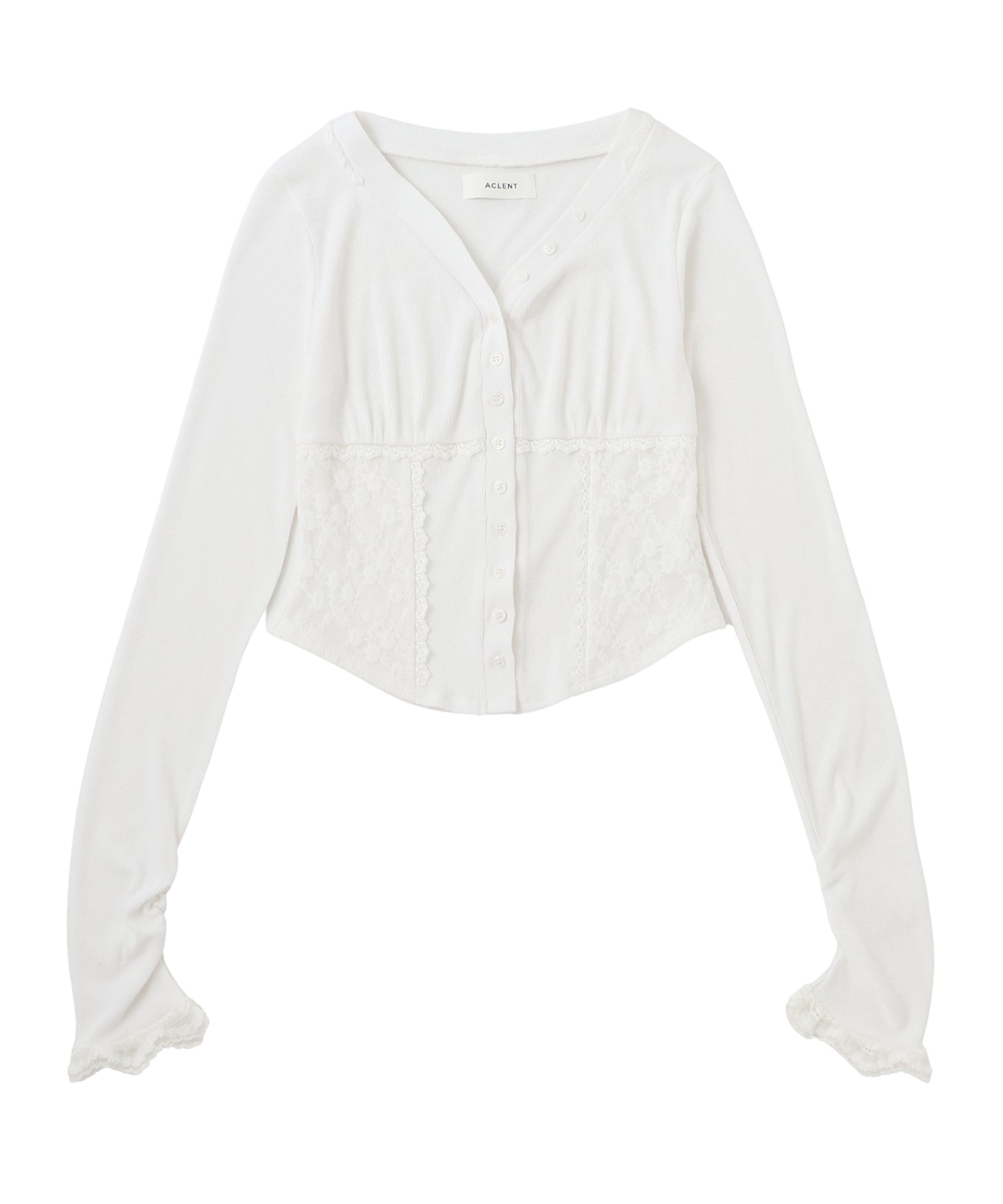 Lace Docking Front Button Top