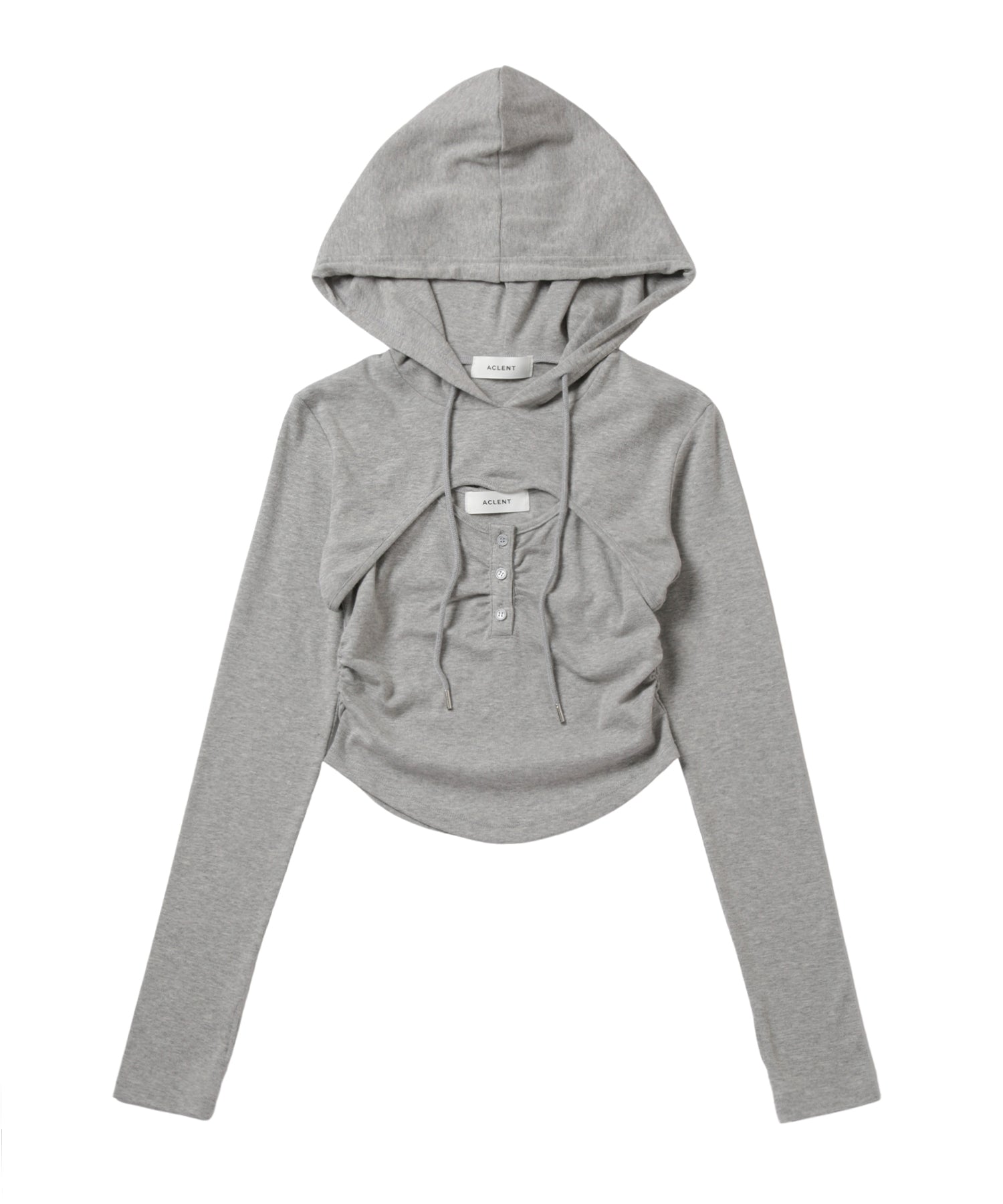 Lip-Layered Hooded Top