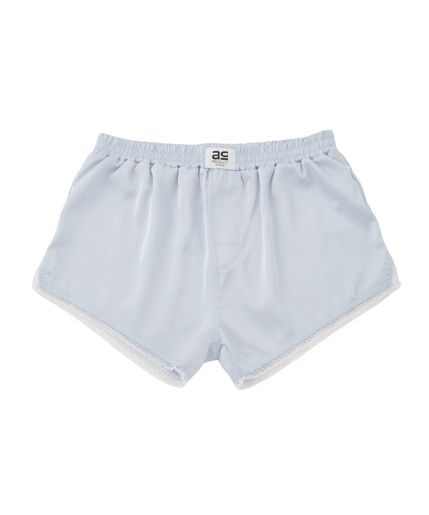 Lace point satin short pants