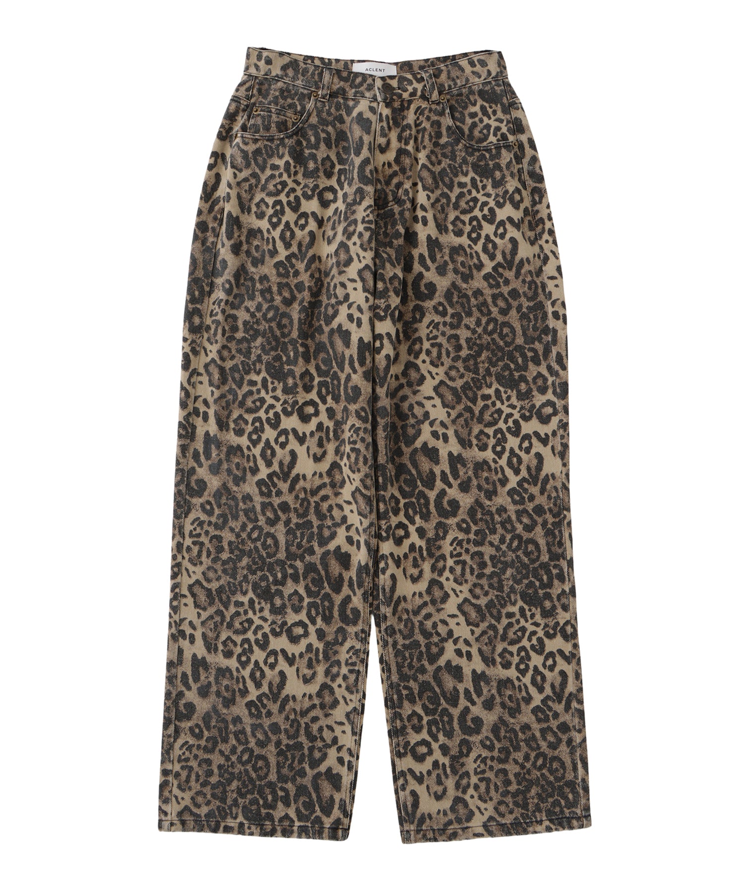 Vintage leopard straight pants