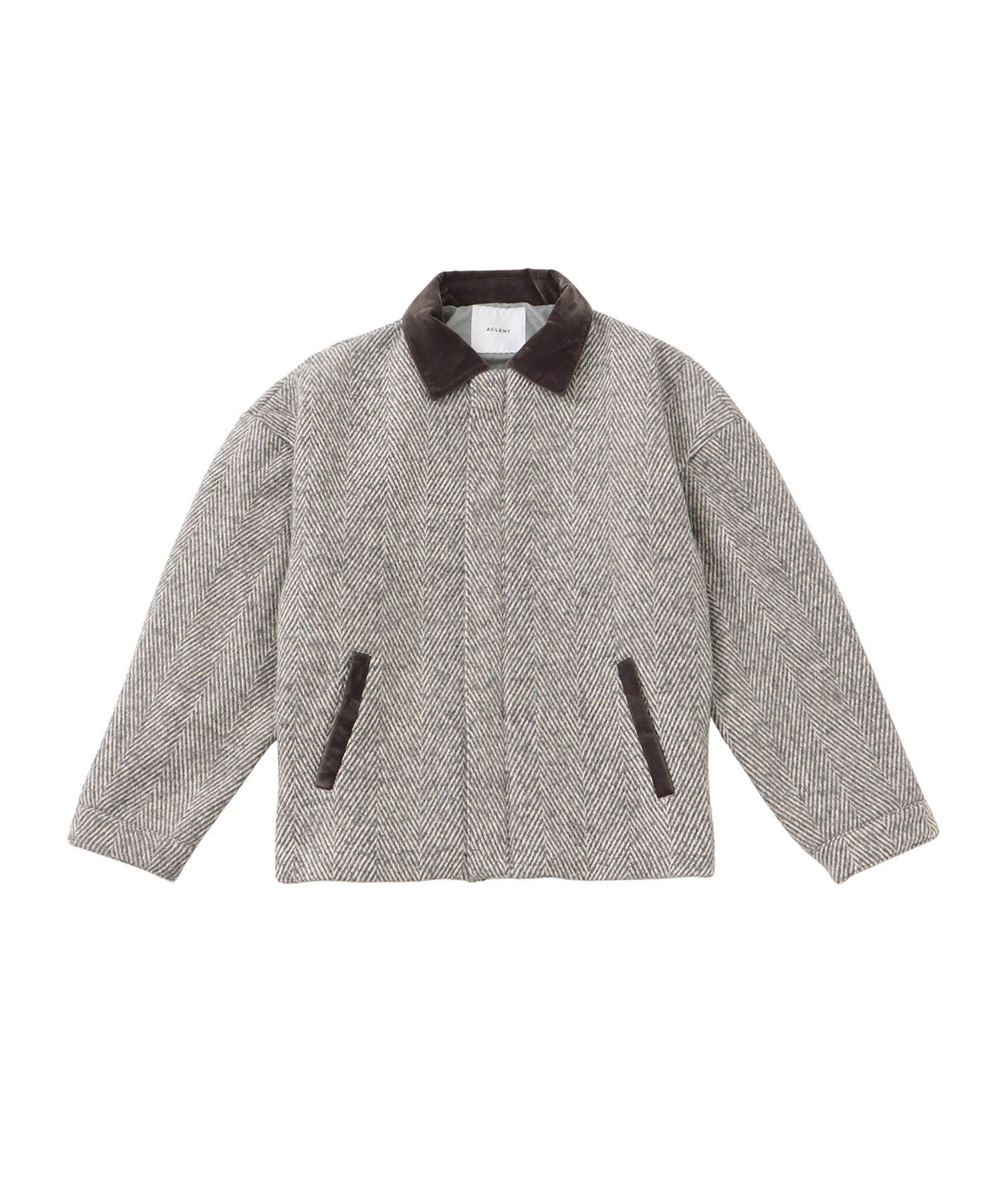 Herringbone tweed blouson