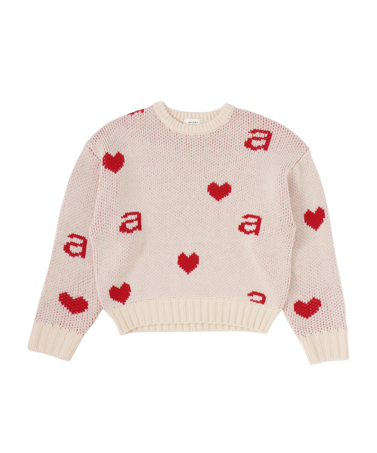 Jacquard heart knit