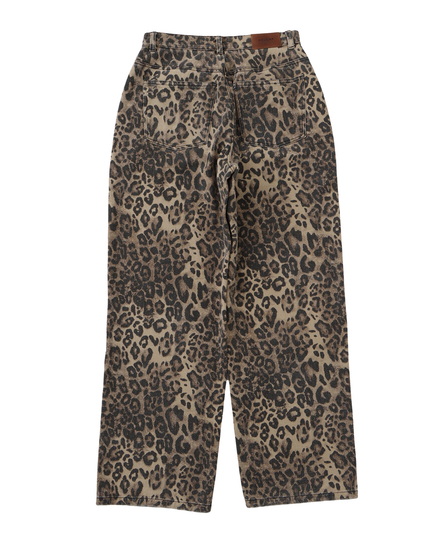 Vintage leopard straight pants