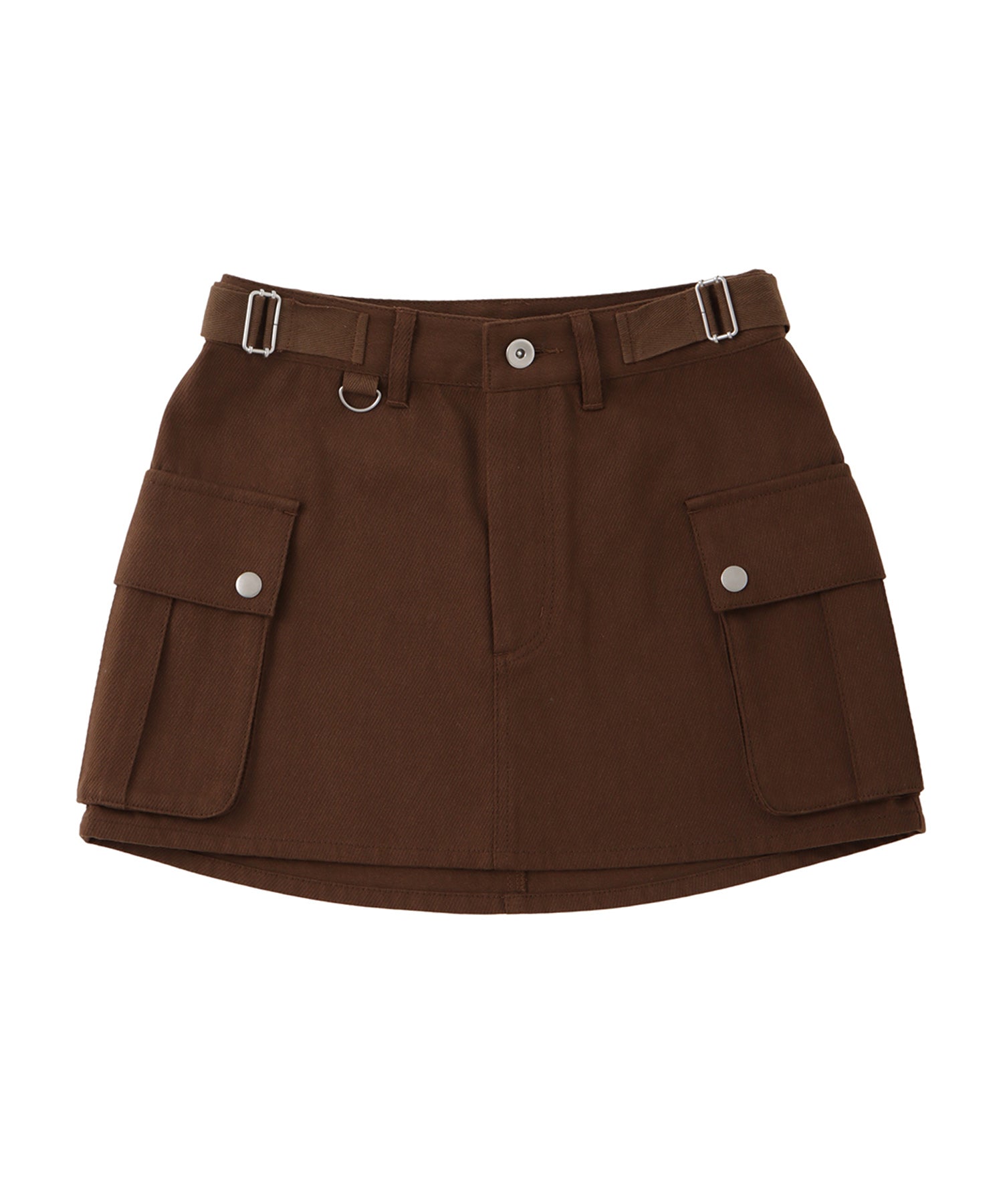 High waist cargo mini skirt