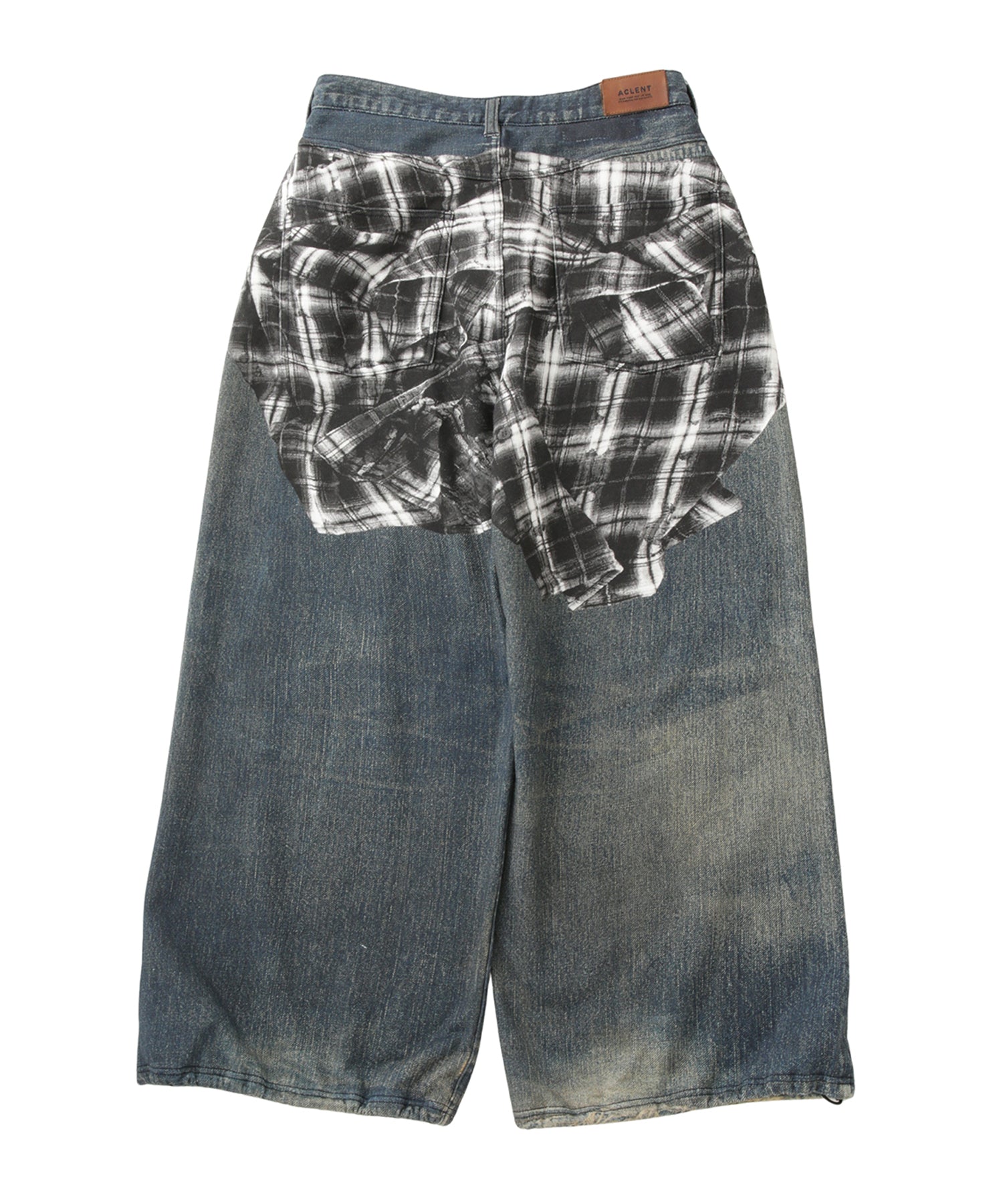 Printed Sweatpants – Checked Shirt Denim｜ACLENT（アクレント）