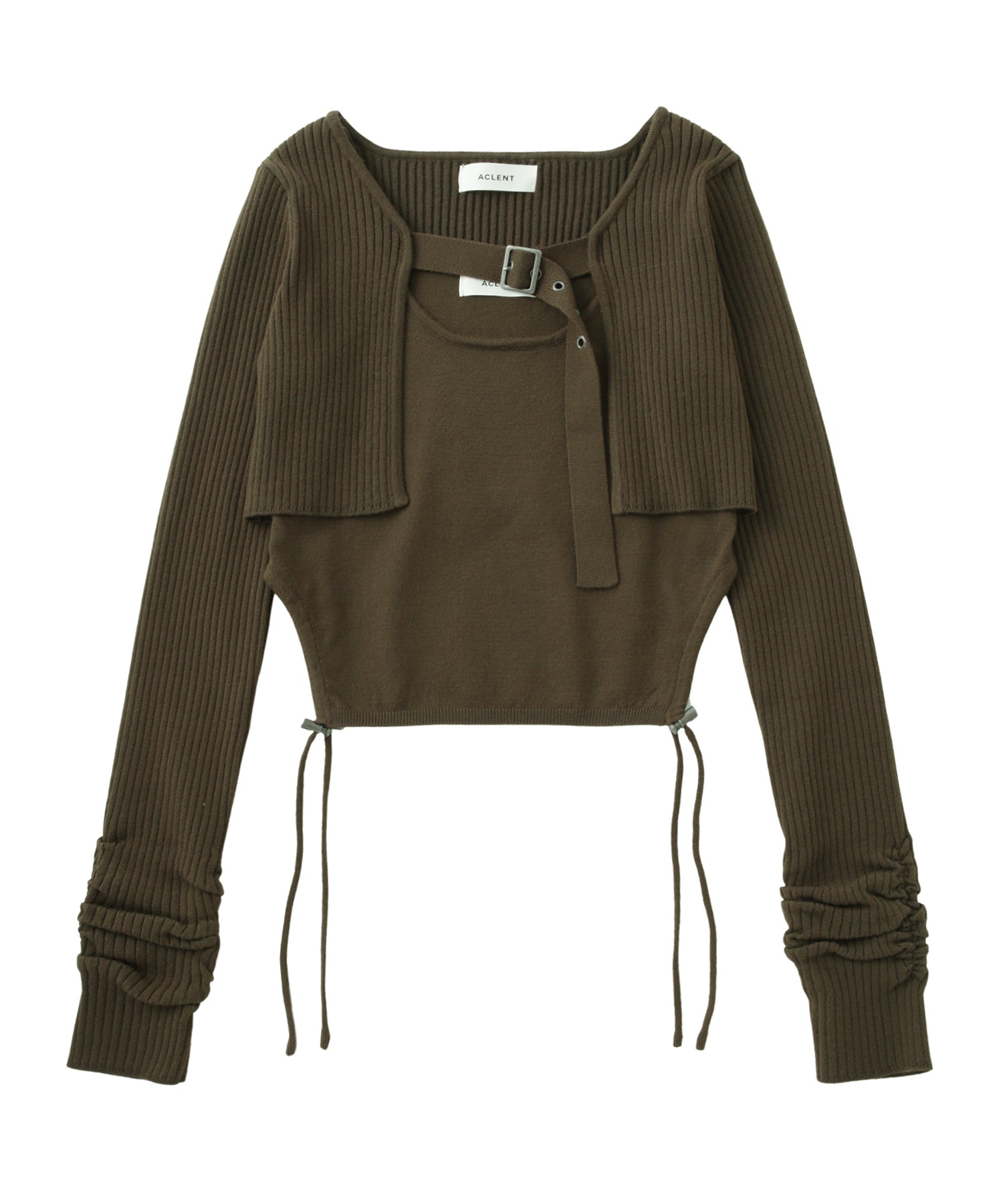 ボレロ×カットアウトタンクニットアンサンブル