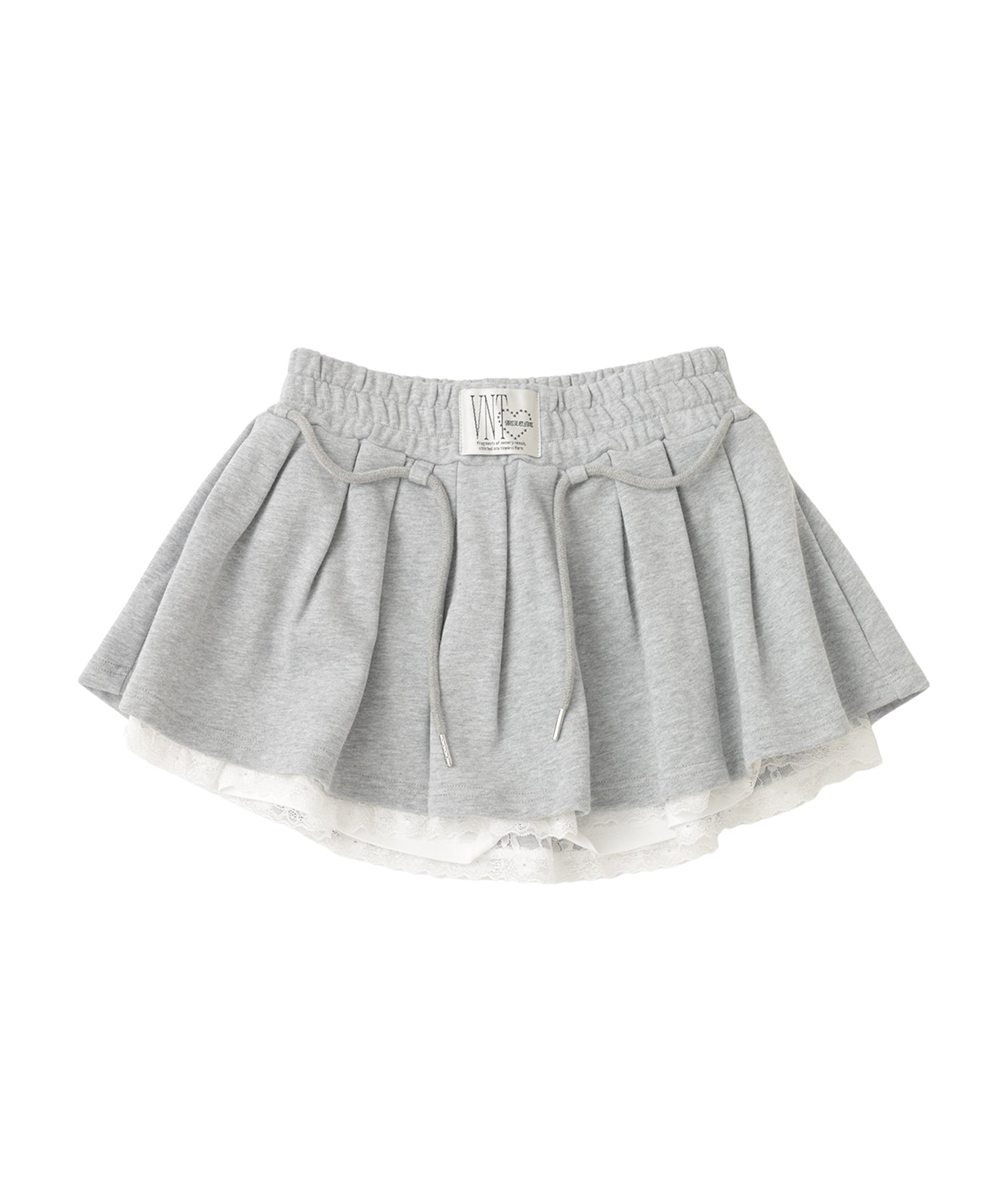 Sweat Pleated Mini Skirt