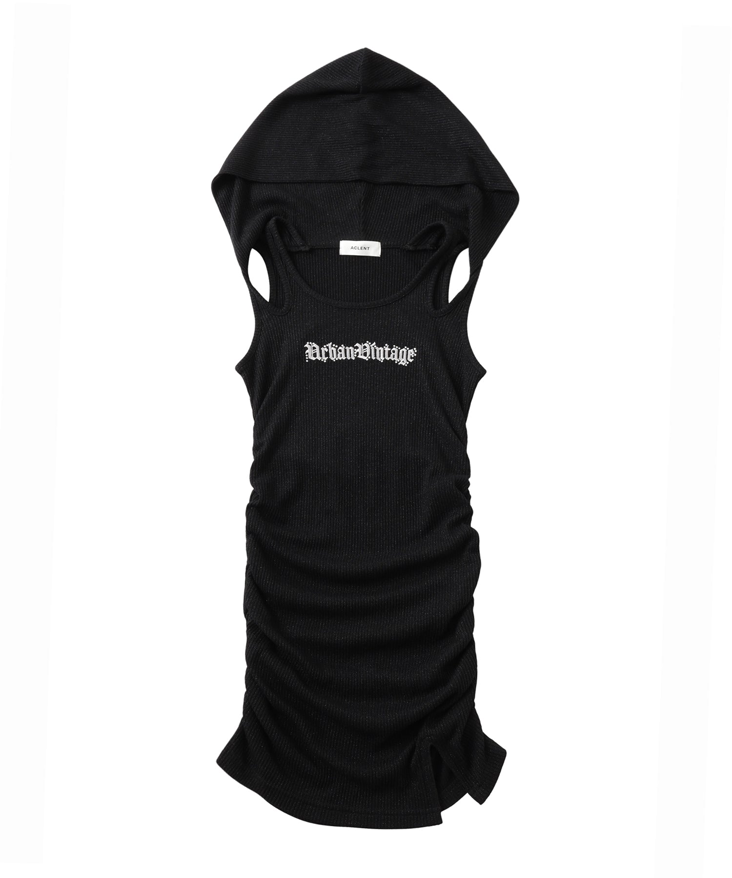Lame Rib Hood Dress