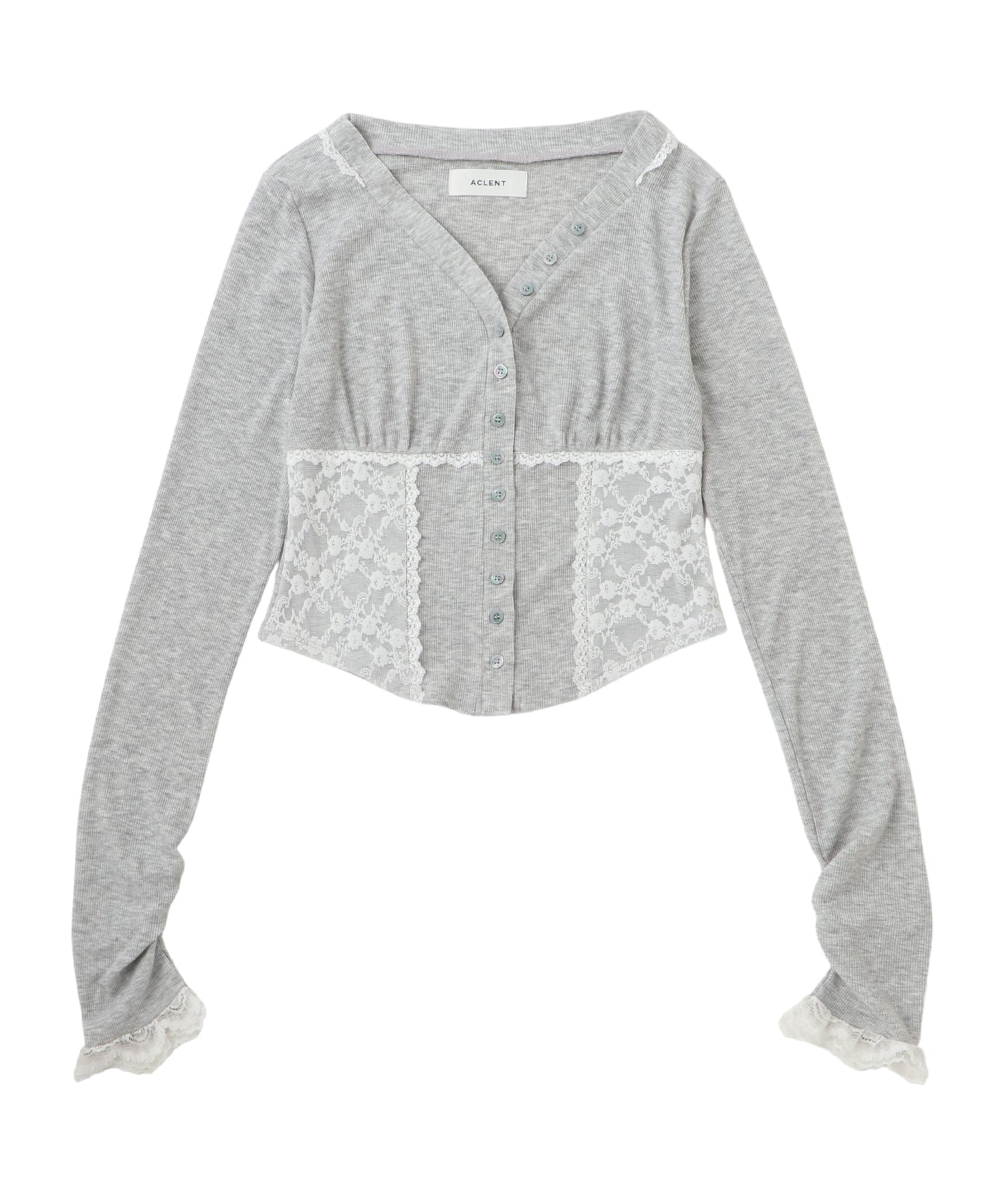 Lace Docking Front Button Top