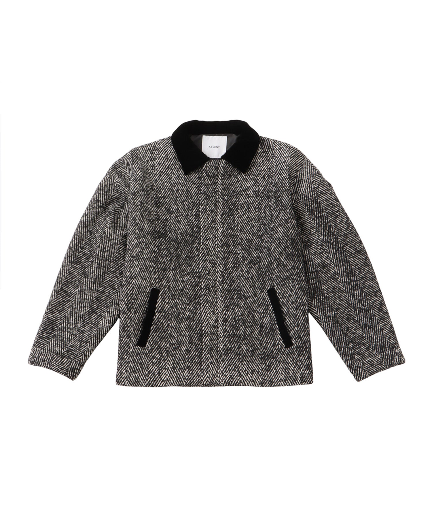 Herringbone tweed blouson