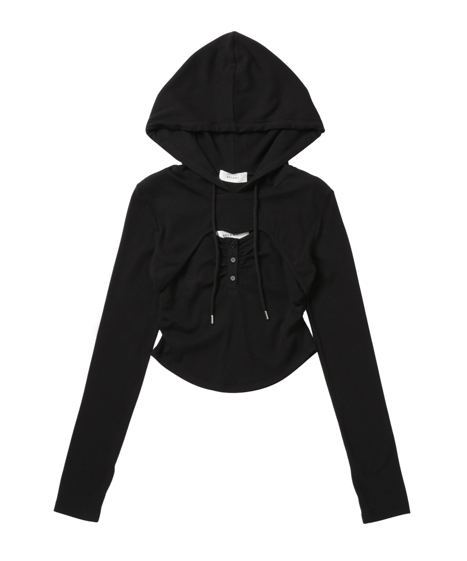 Lip-Layered Hooded Top