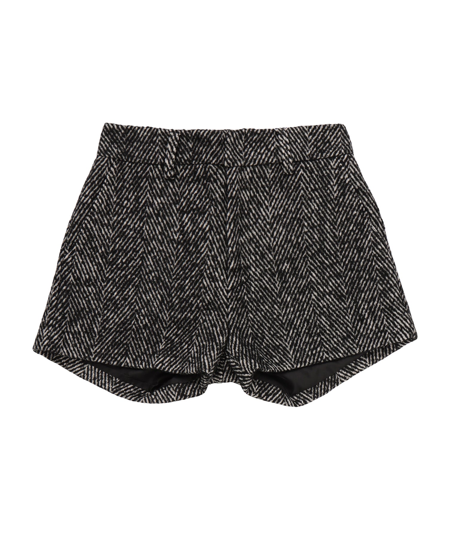 Herringbone tweed shorts