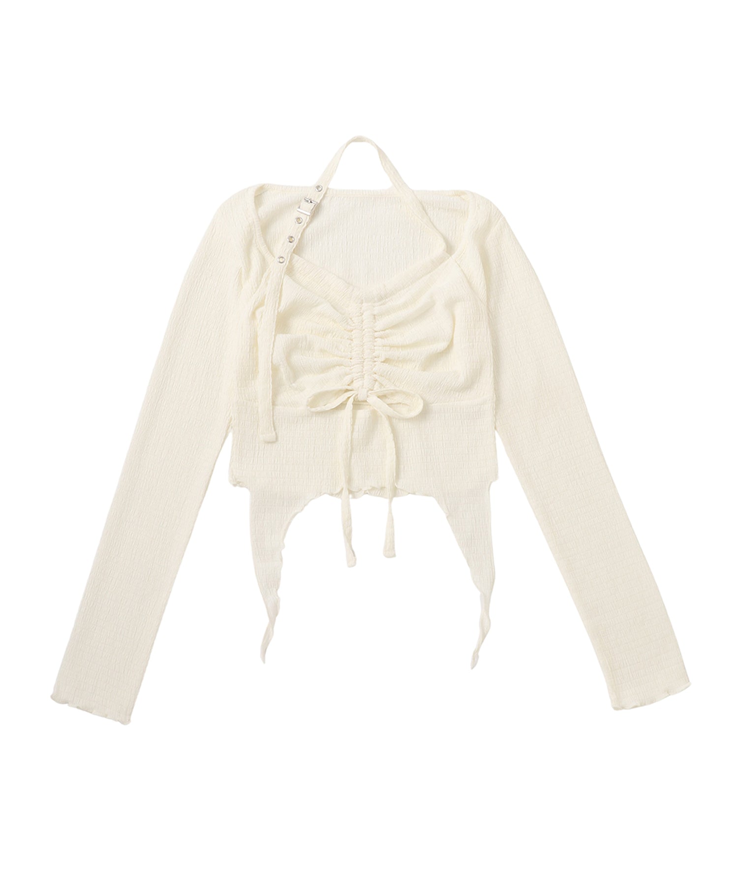 Halter Gathered Compact Top