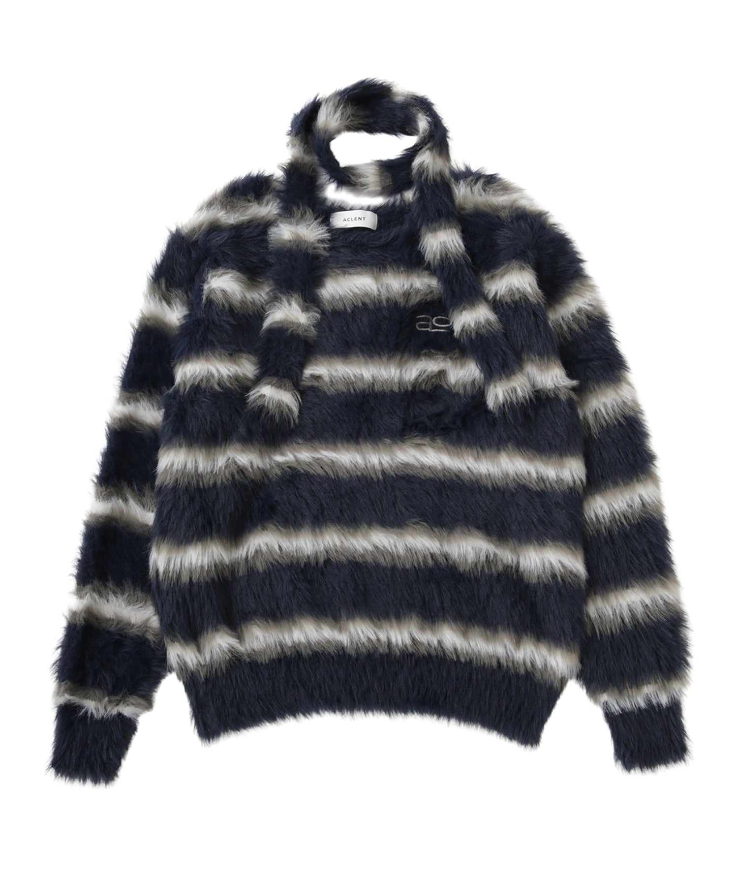 ボーダーシャギーニット