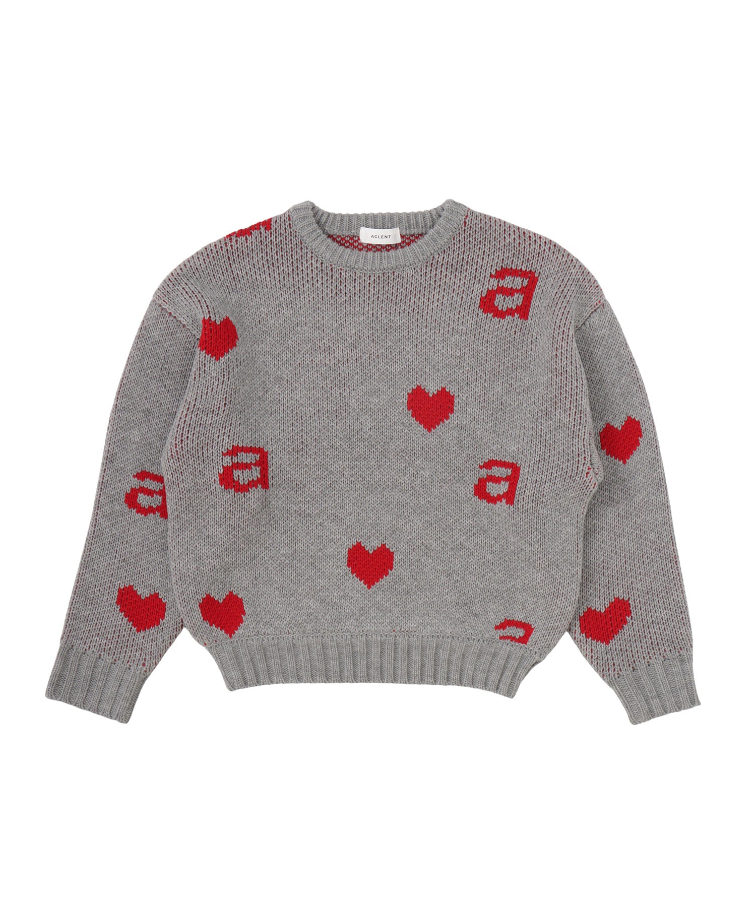 Jacquard heart knit