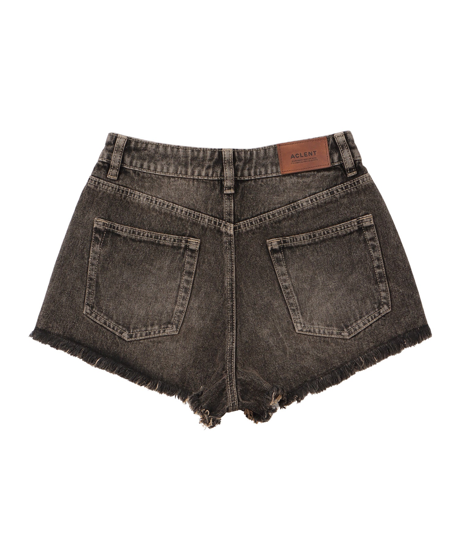 Damage denim short pants