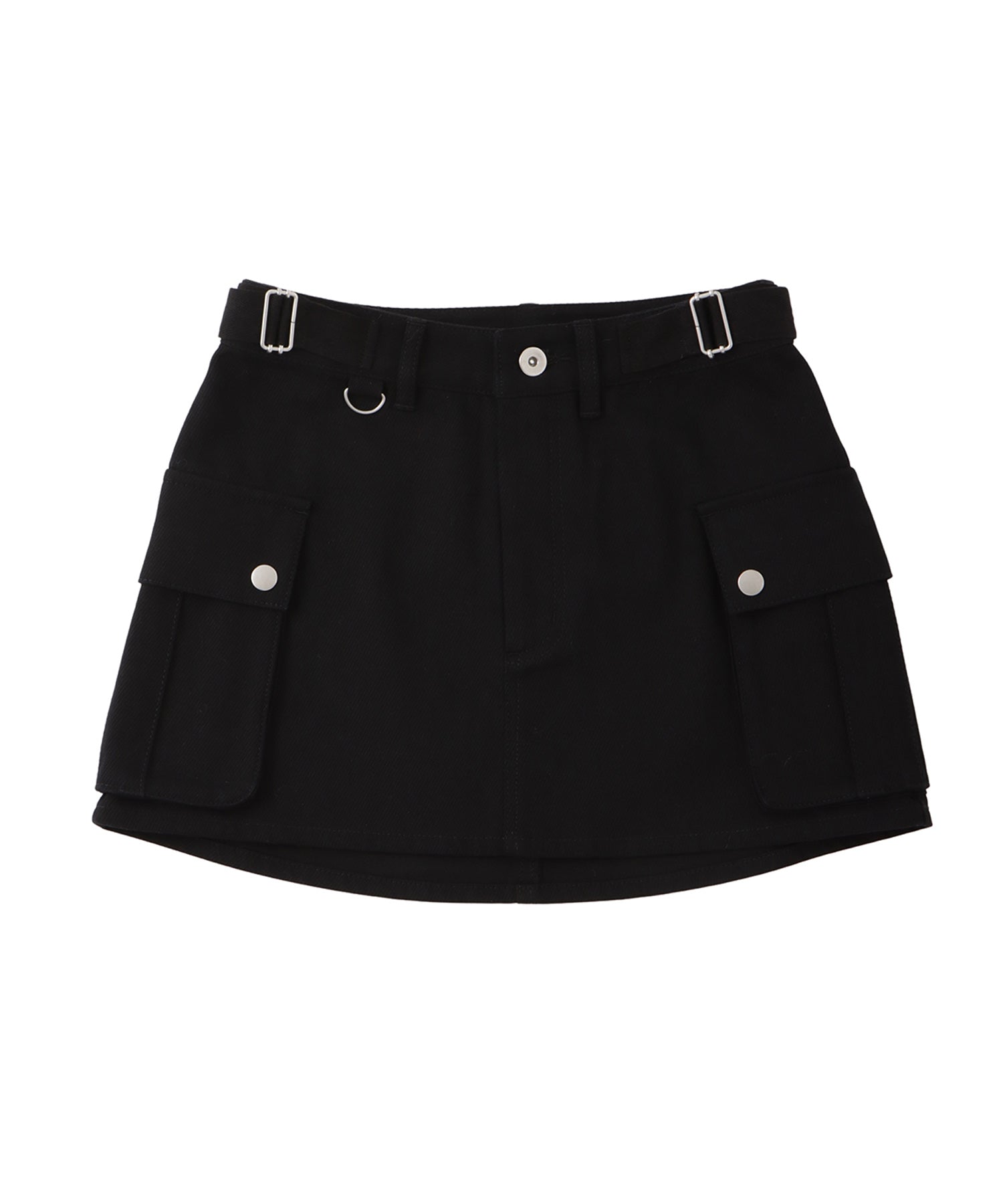 High waist cargo mini skirt