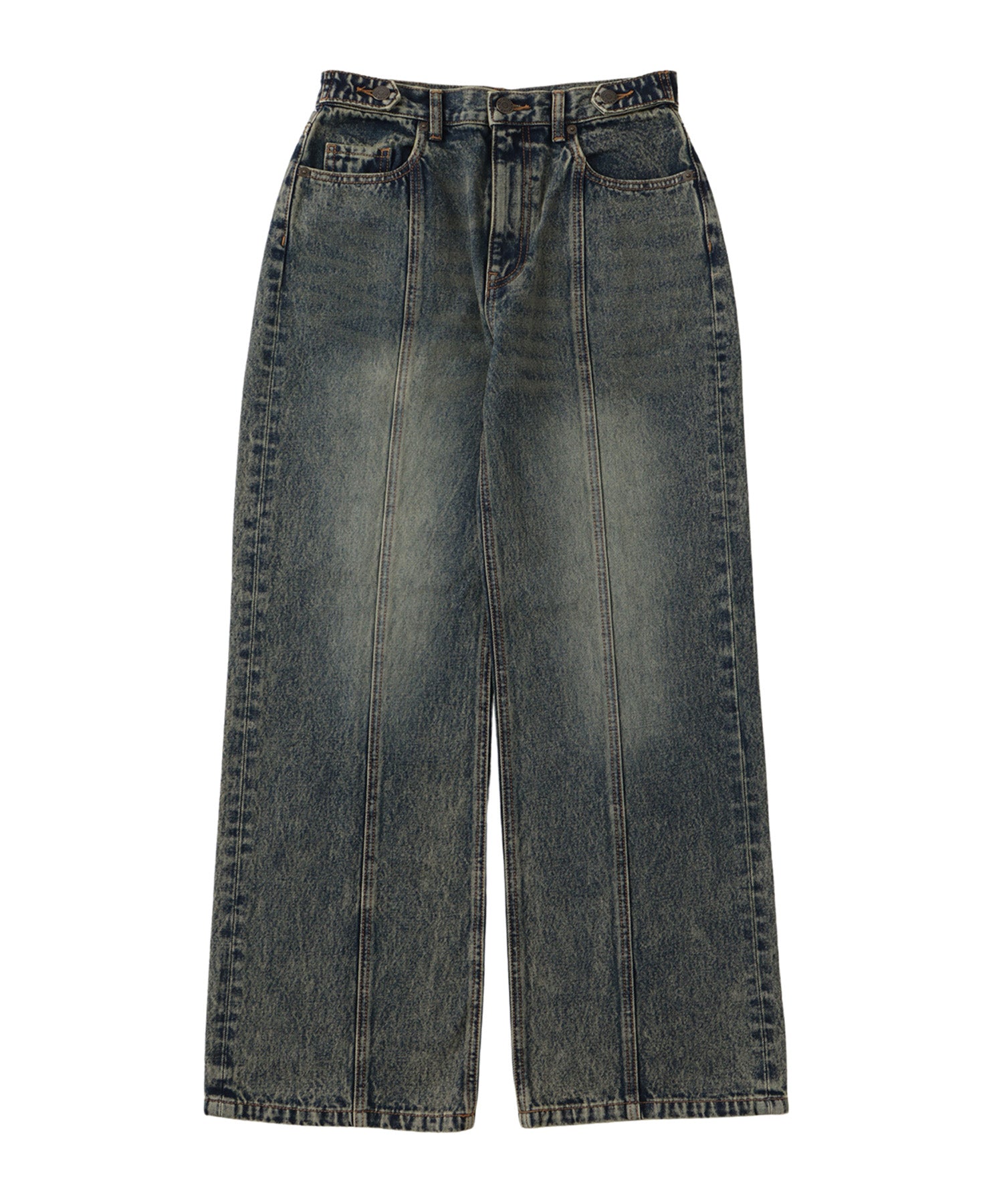 Vintage switching straight jeans