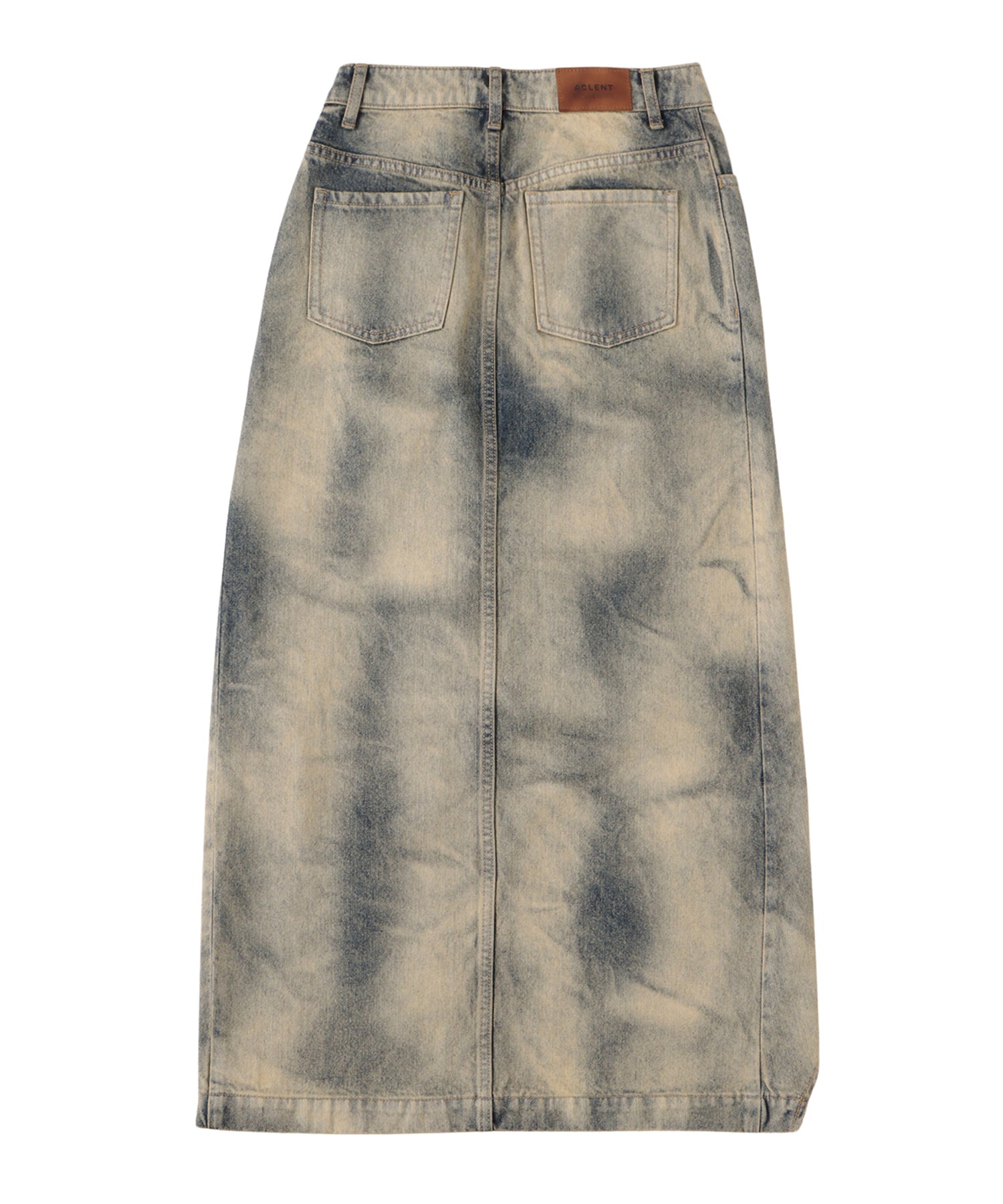 Vintage tuck denim skirt