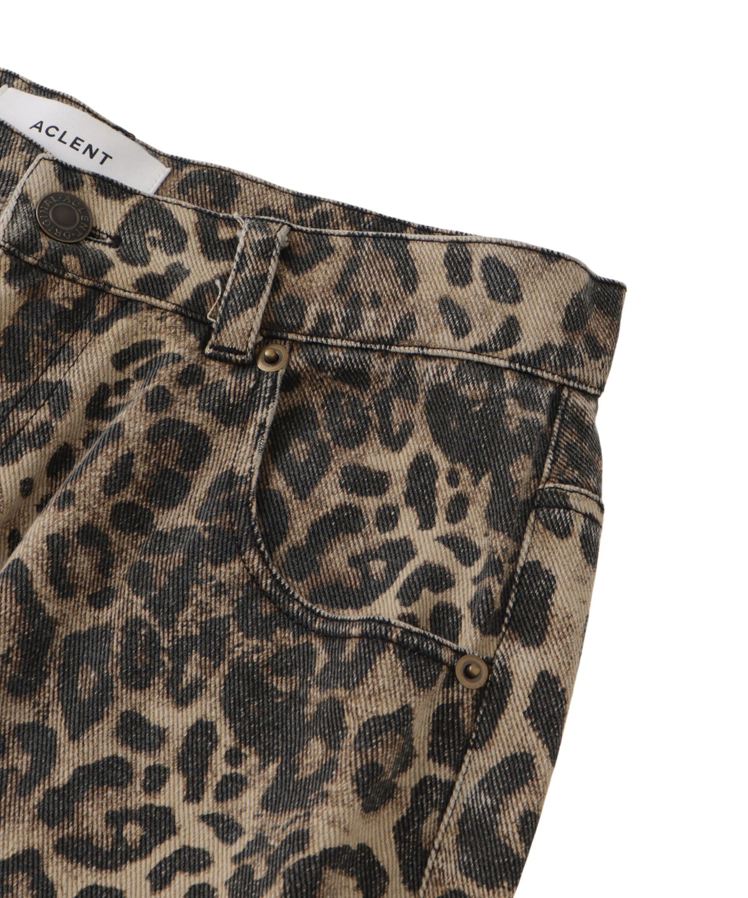 Vintage leopard straight pants