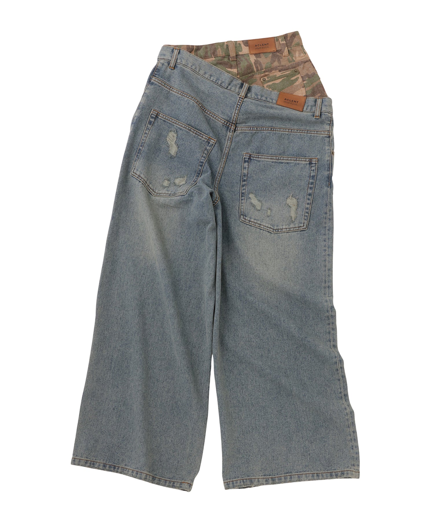 ACLENT Asym Layered Denim Mサイズ Asym Layered Denim｜ACLENT（アクレント）