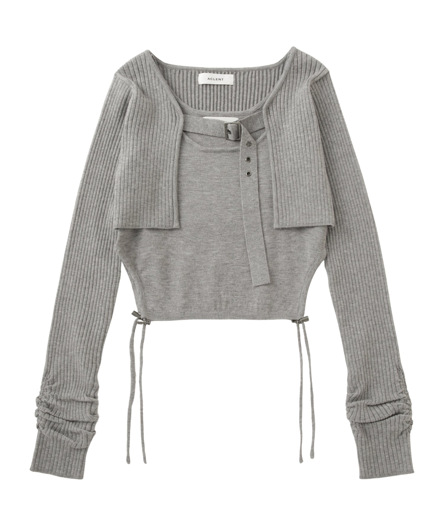 ボレロ×カットアウトタンクニットアンサンブル